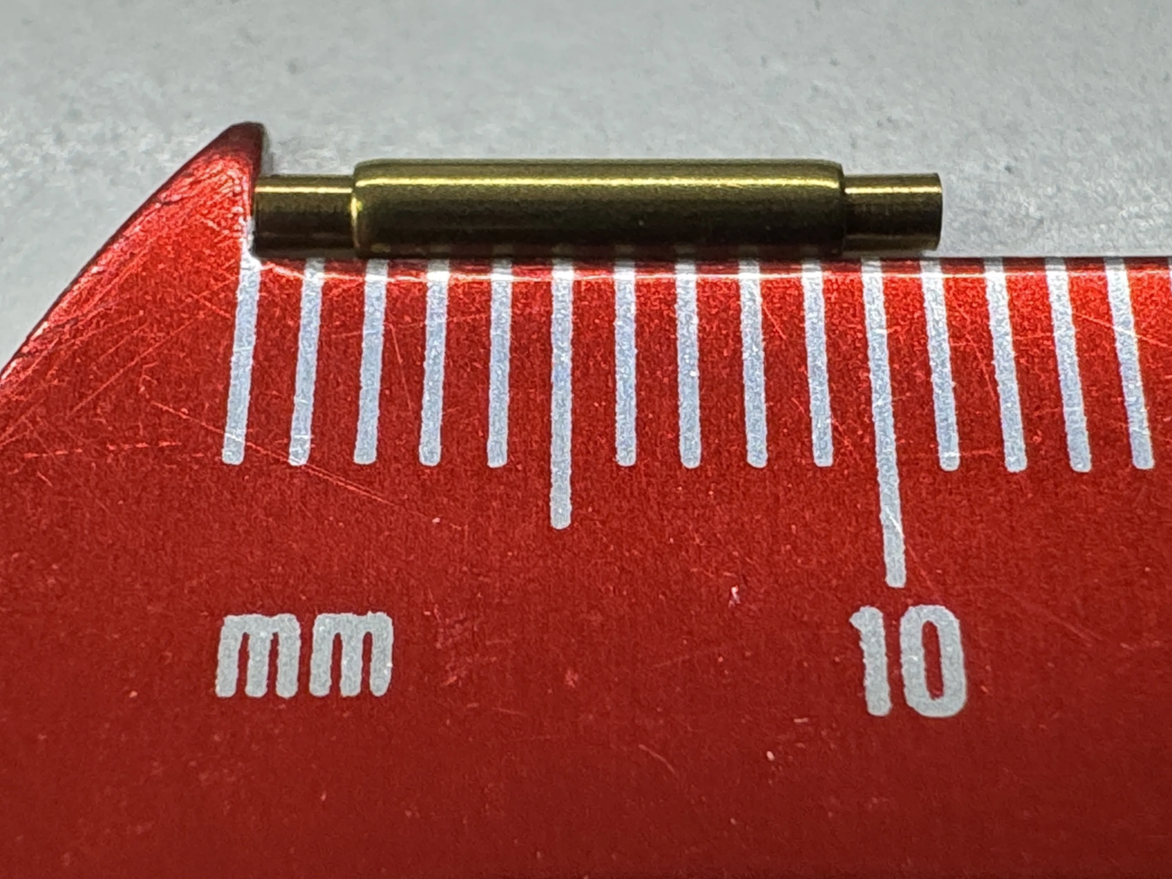 negativ Federsteg 9.5 mm ⌀1.8 mm Messing passend bei Uhren mit Stiften