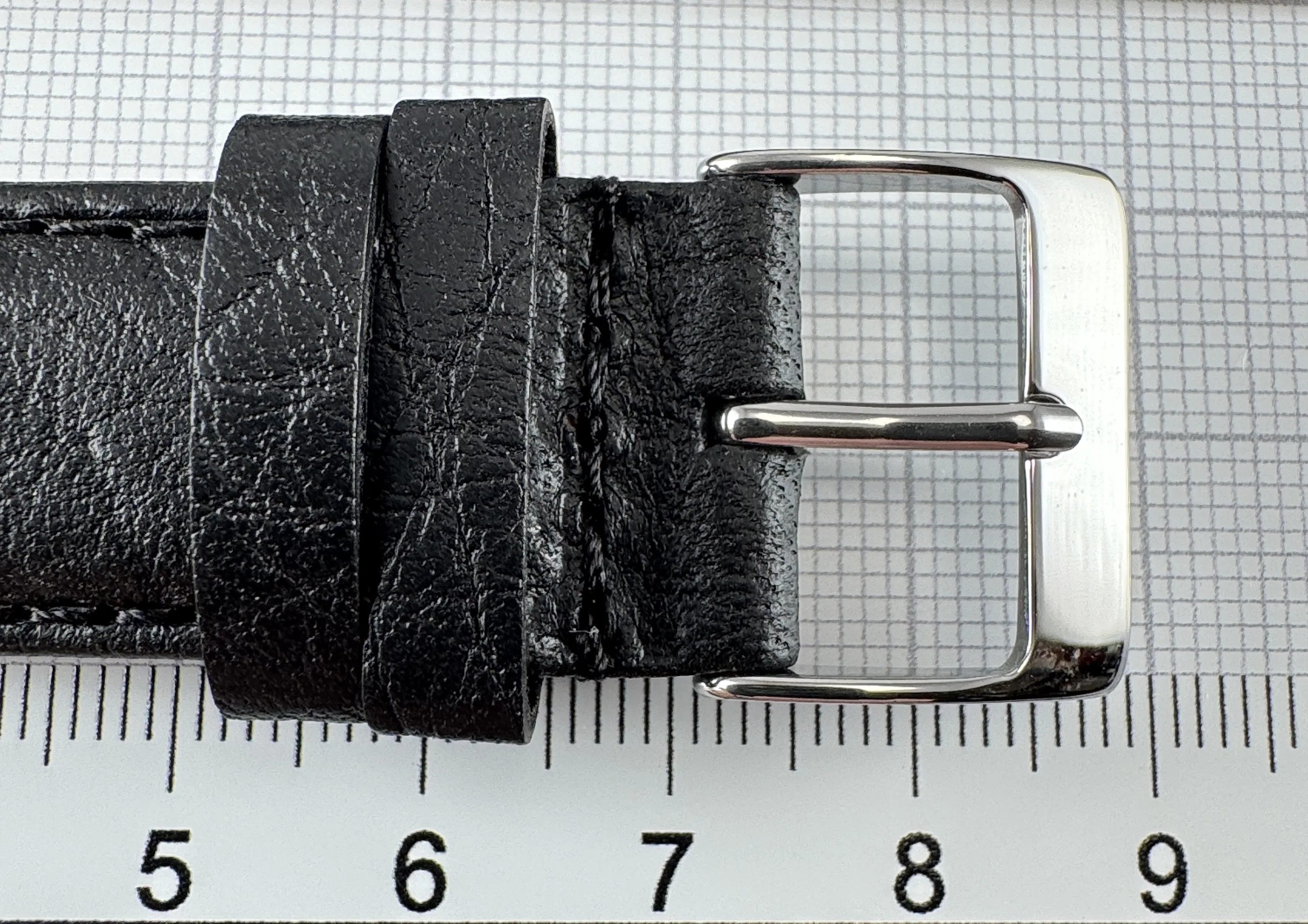 Uhrenarmband Leder 18mm schwarz atmungsaktiv - Kalbsleder - 18mm Edelstahl