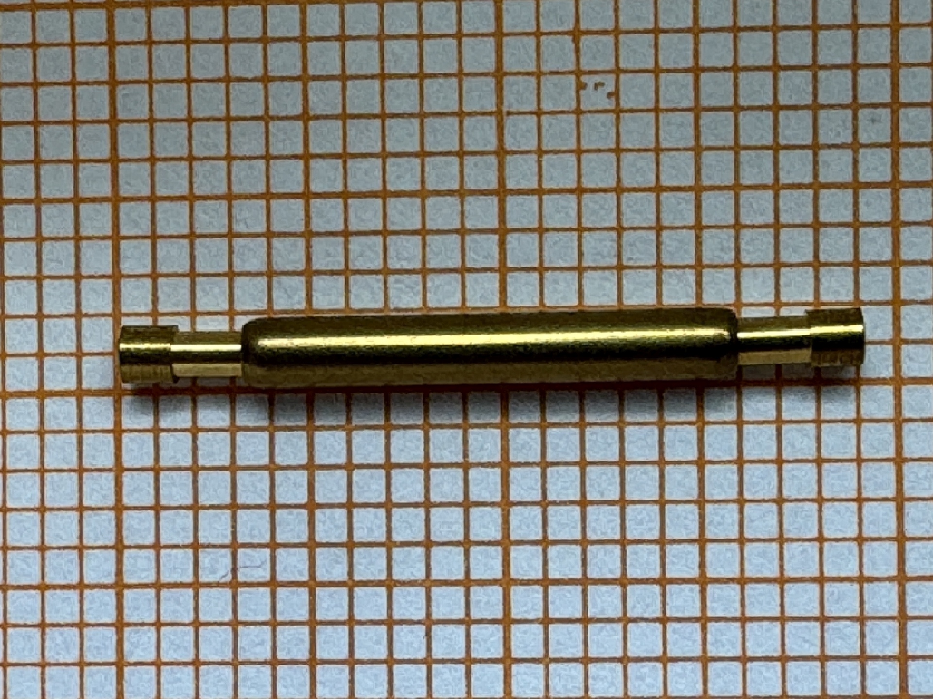 Goldfarbener Federsteg für Uhrenarmbänder.