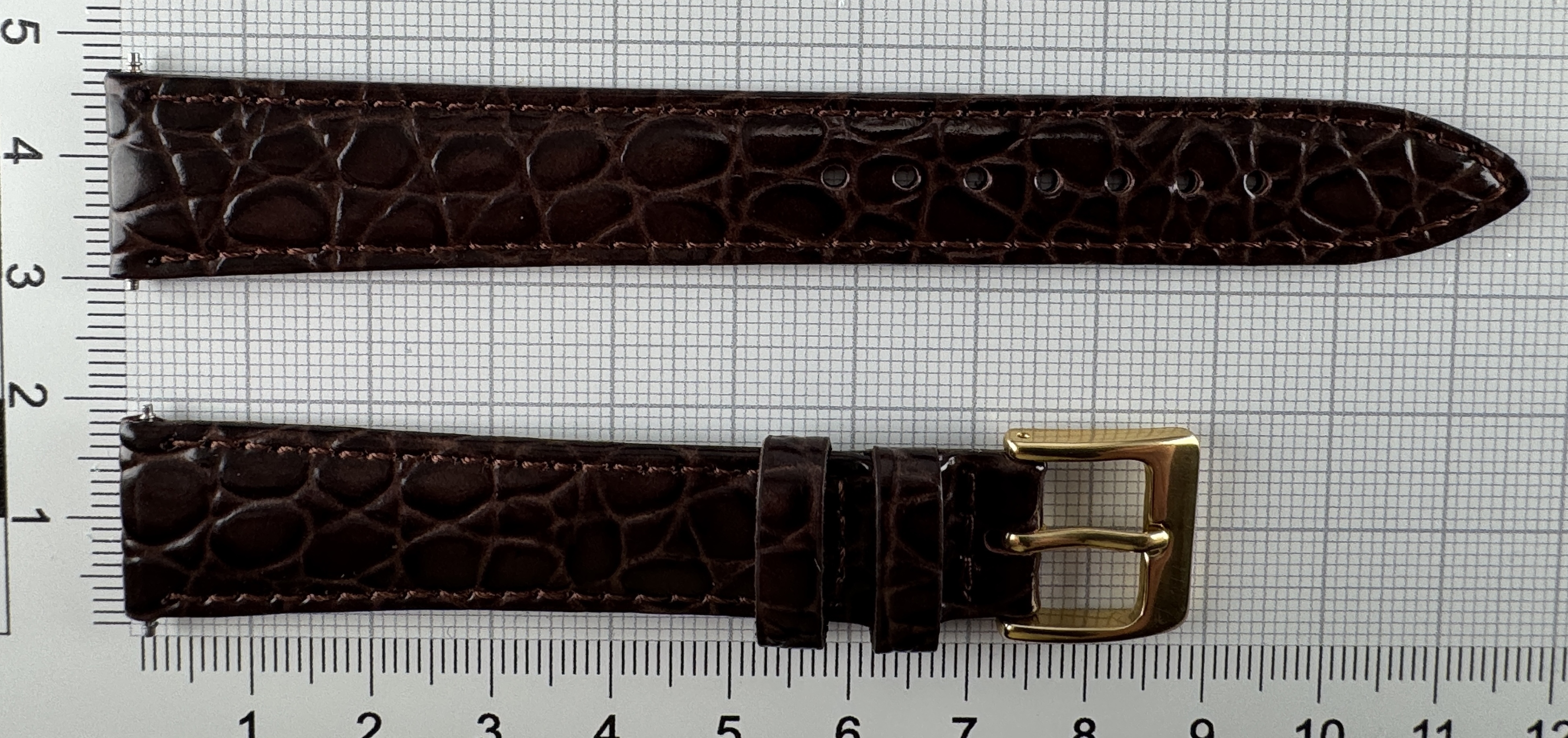 Uhrenarmband Kalbsleder Struktur Krokodil antiallergisch