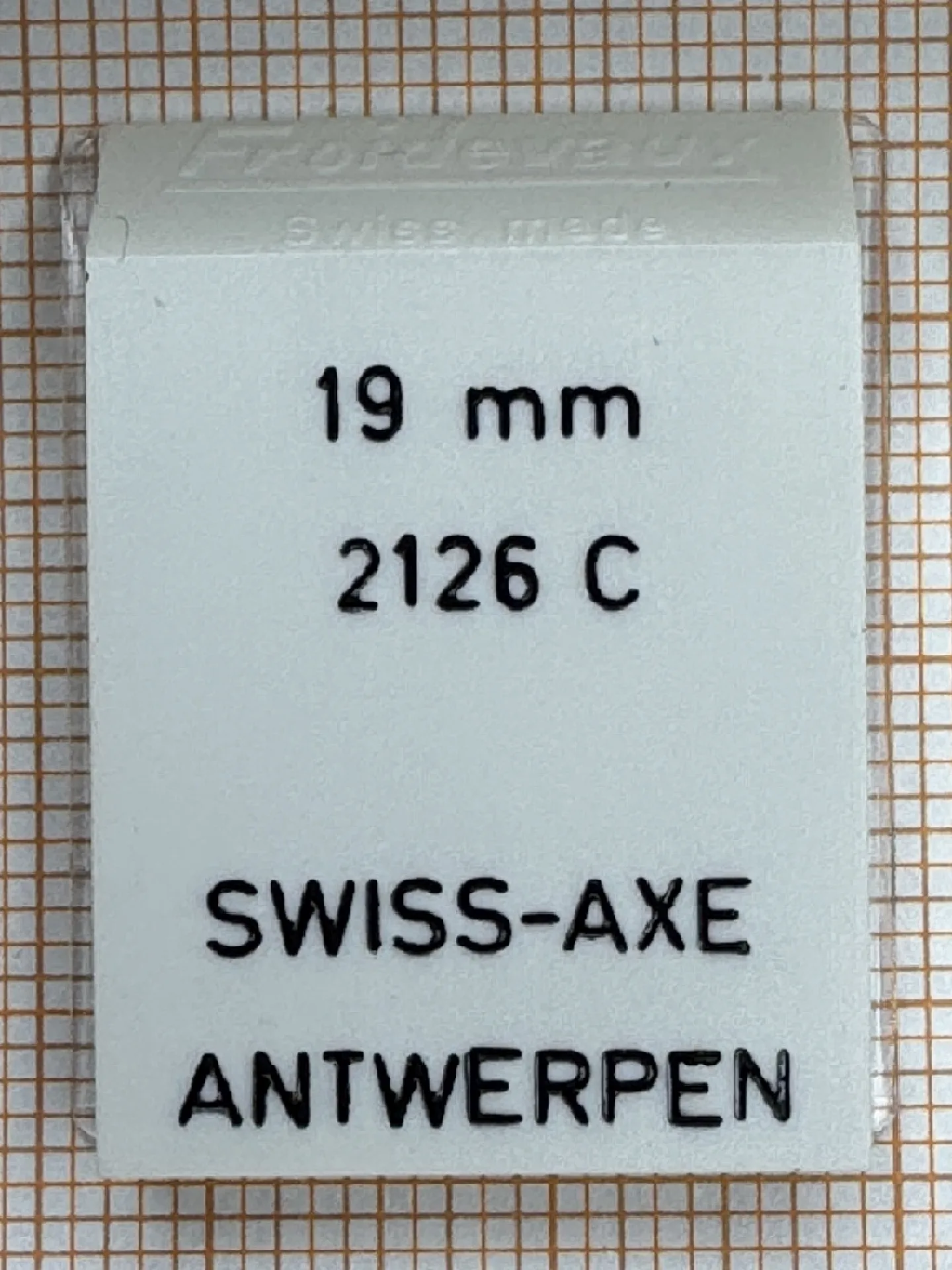 Federsteg 19 mm Weißer Federsteg für Uhren mit 19 Millimeter Breite.