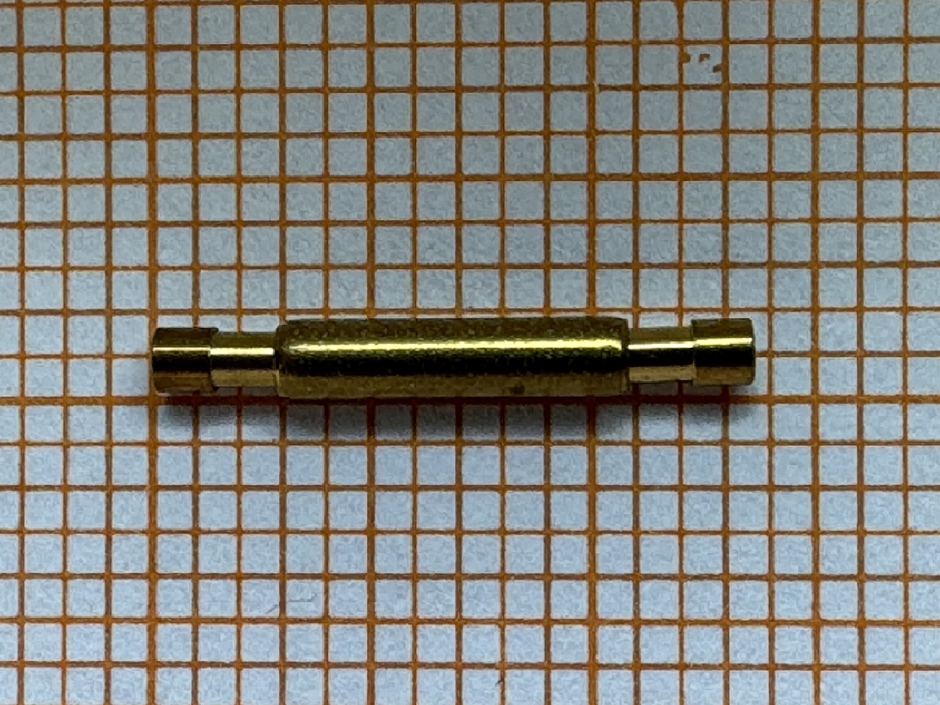 Goldfarbener Federsteg für Uhrenarmbänder.