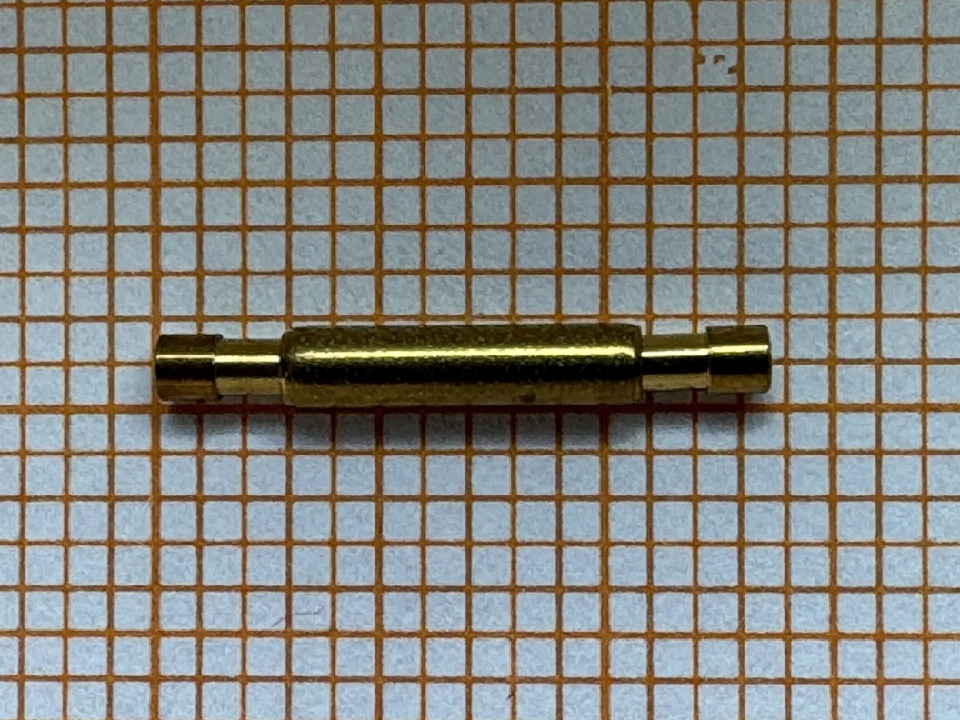 Goldfarbener Federsteg für Uhrenarmbänder.