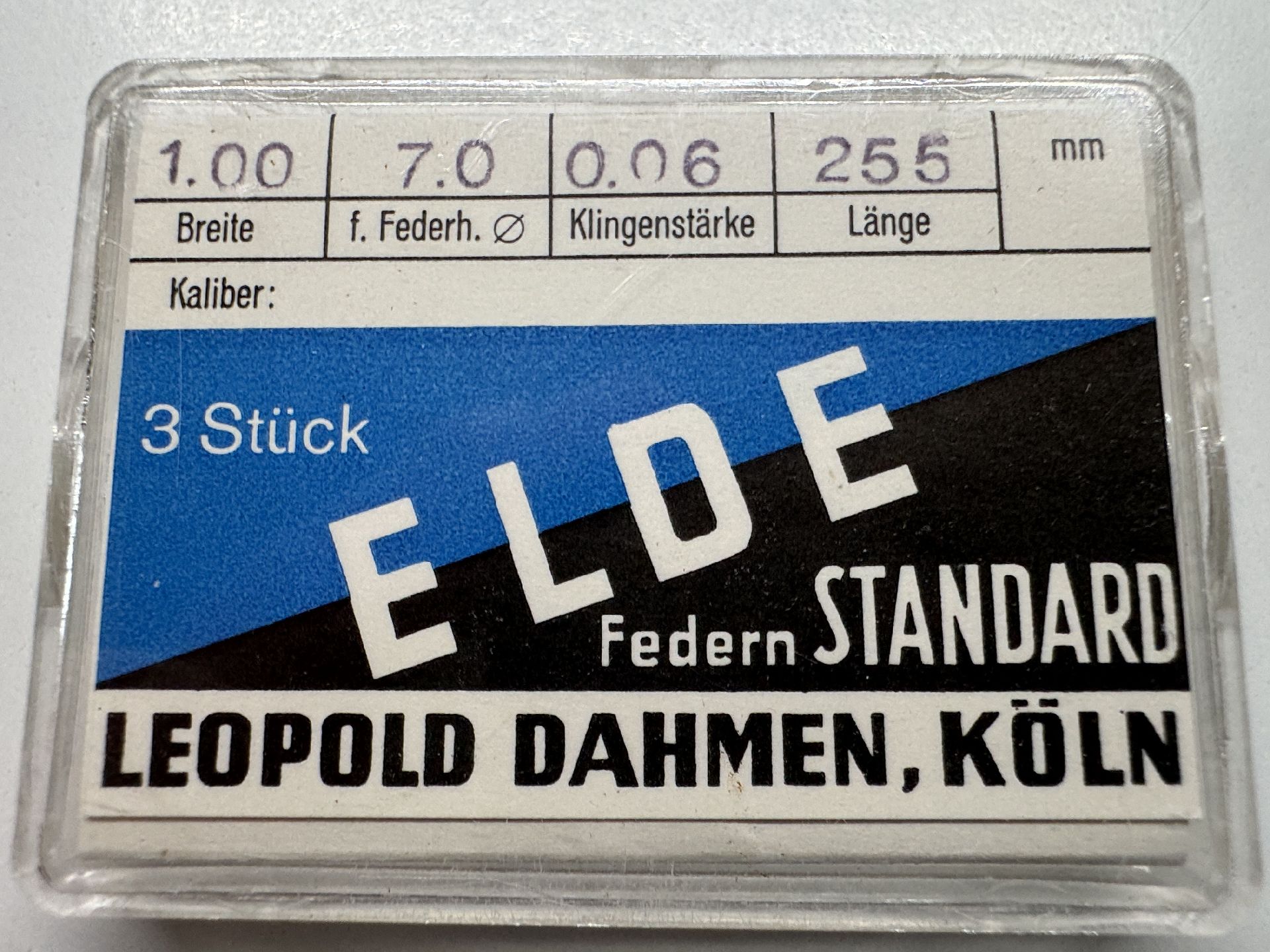 Zugfeder 1.00 x 7.0 x 0.06 x 255