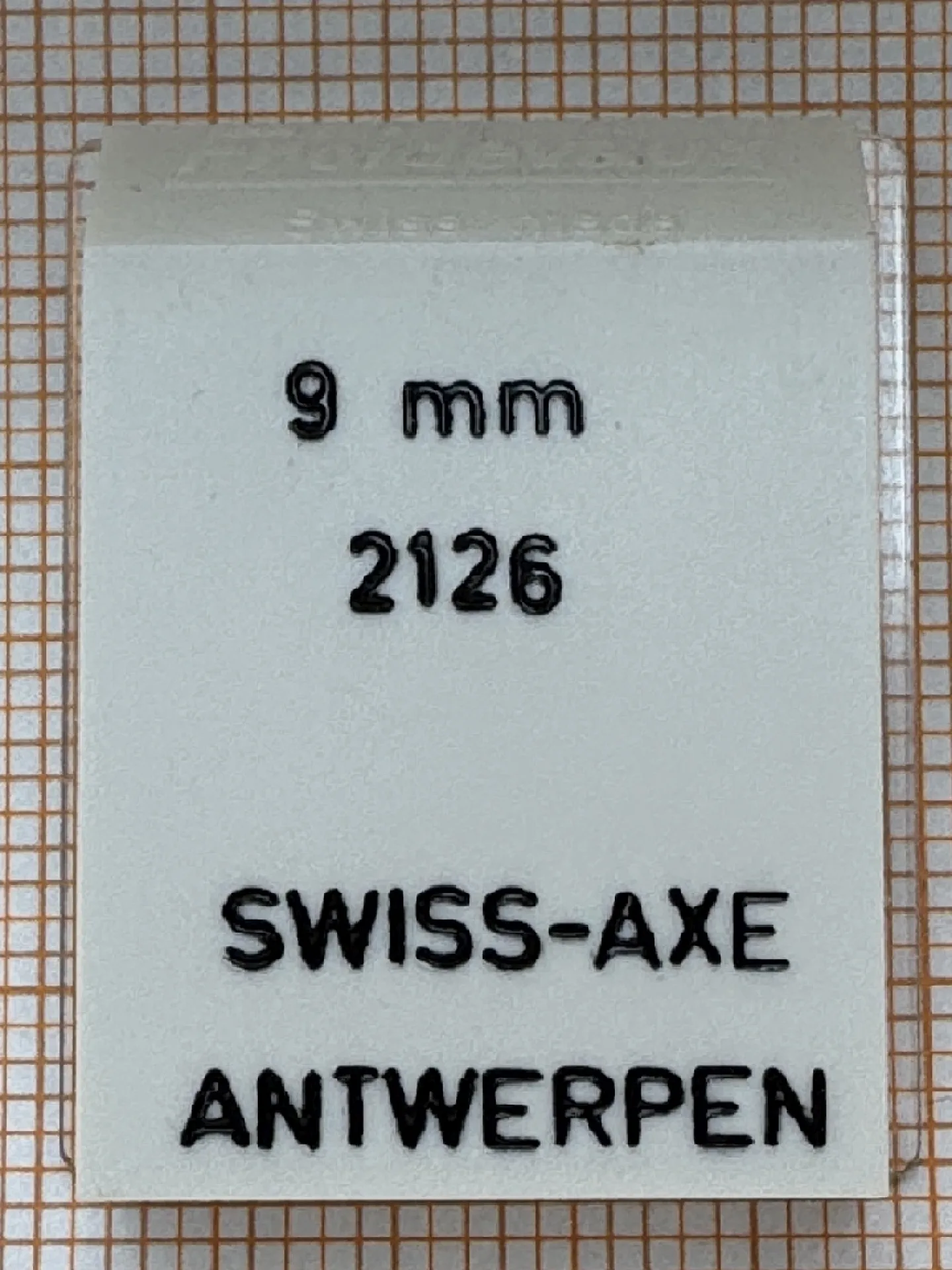 Weißes Ersatzteil für Uhren mit der Aufschrift 9 mm und 2126.