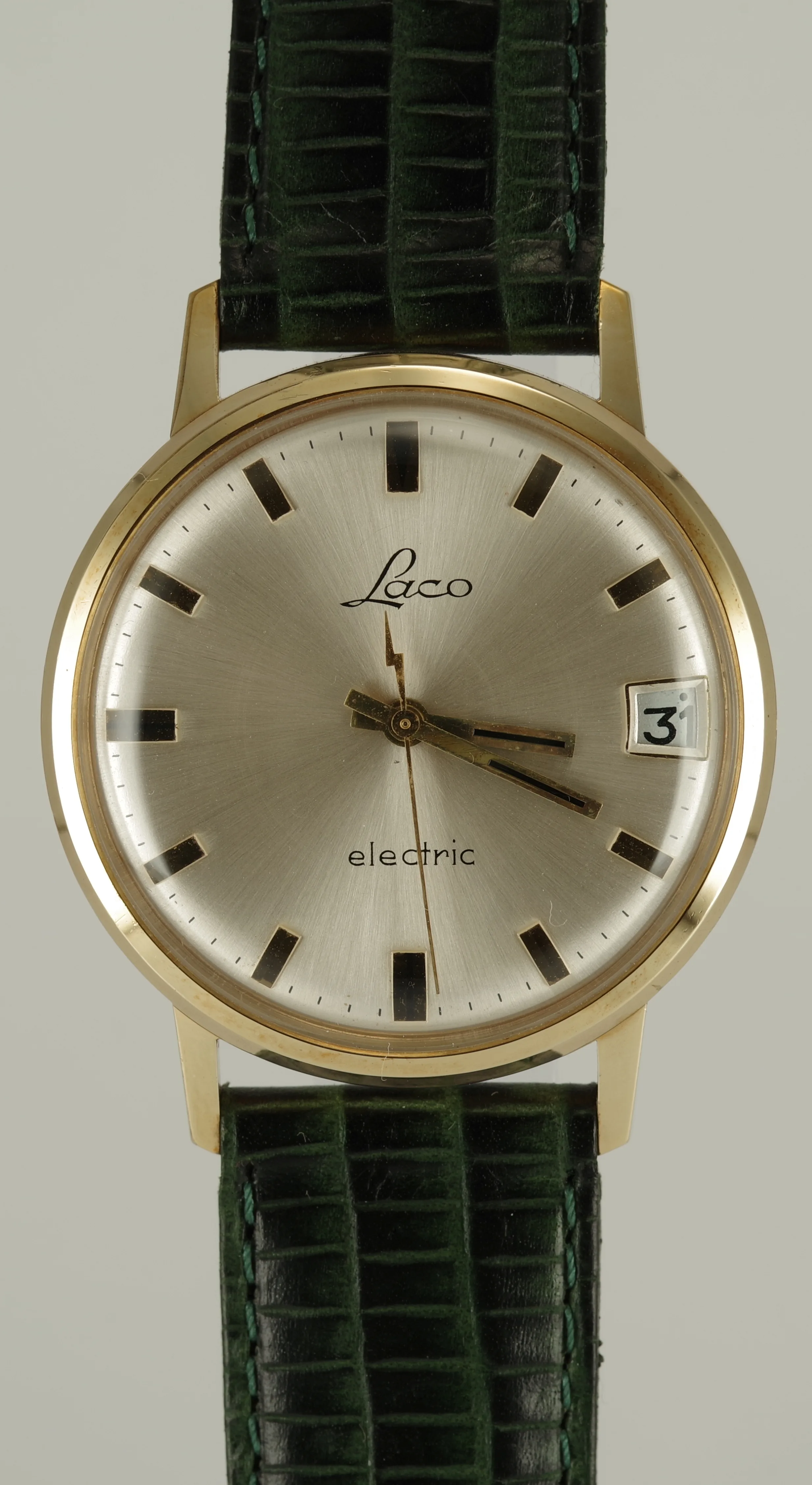 Seltene LACO Electric - Sonnenschliff mit 12 Stunden Datum Seltene LACO Electric - Sonnenschliff mit 12 Stunden Datum