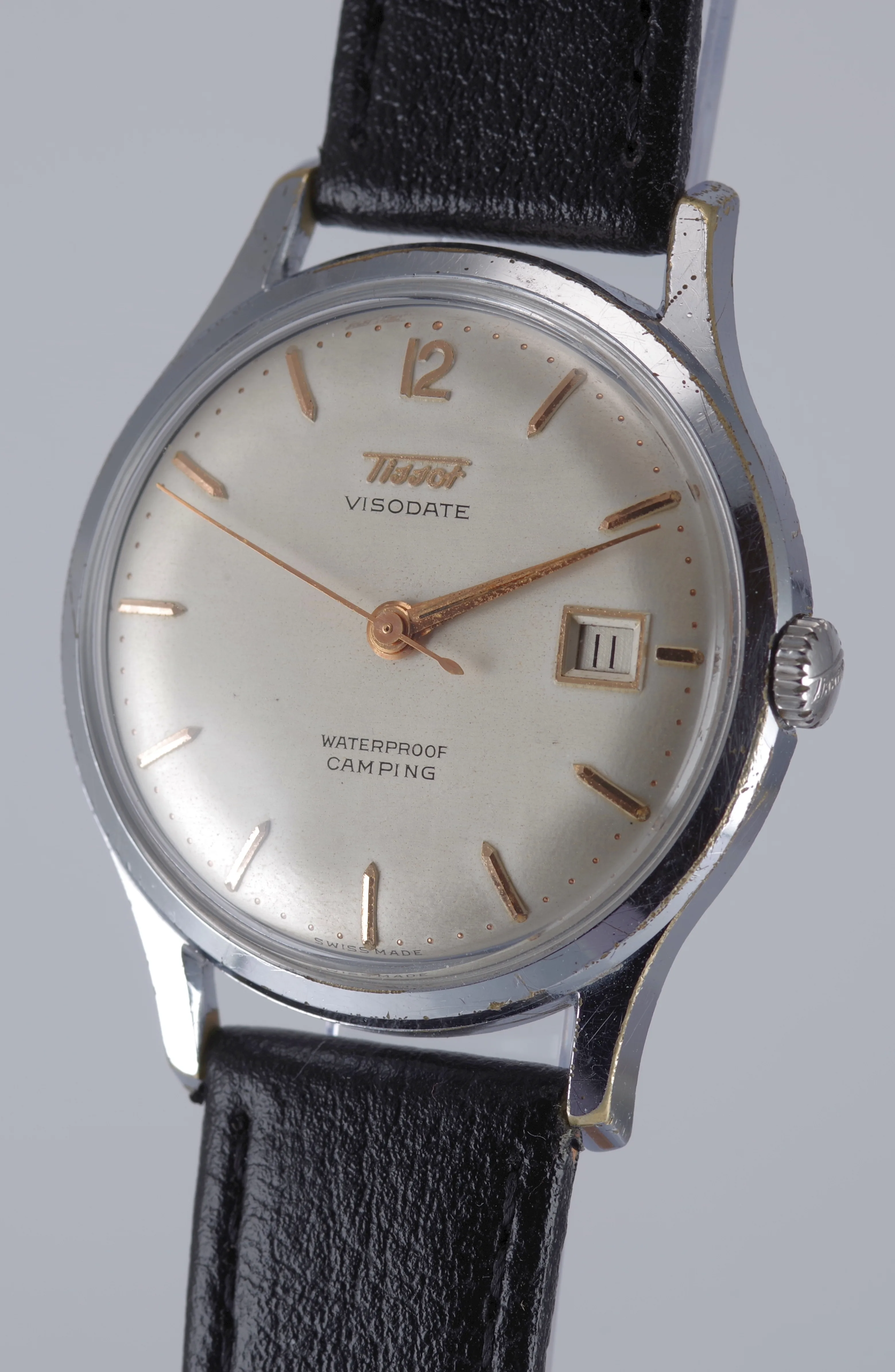 Vintage Herren Armbanduhr Tissot Camping Visodate 1957