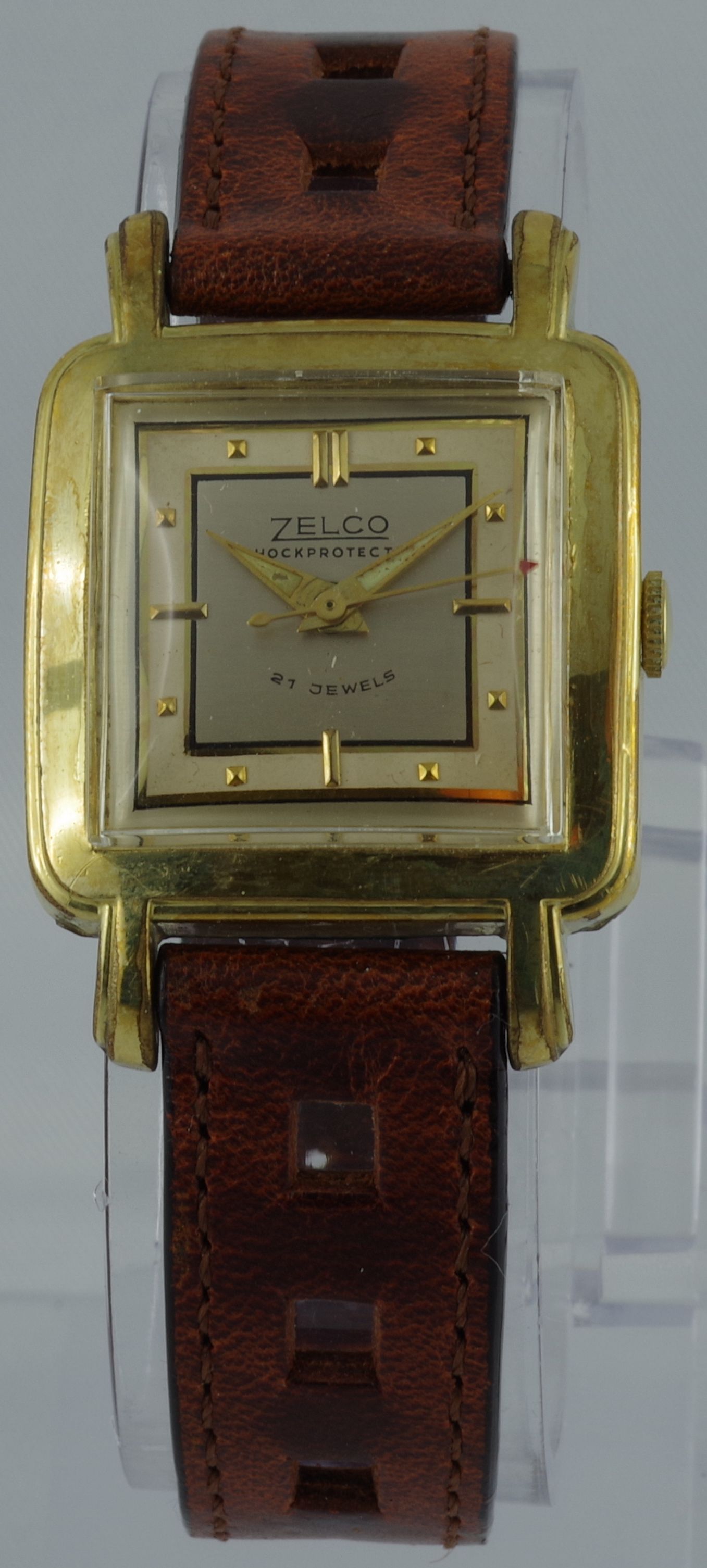 Elegante Vintage-Armbanduhr – Zelco mit AHO 1021 Handaufzugswerk (August Hohl)