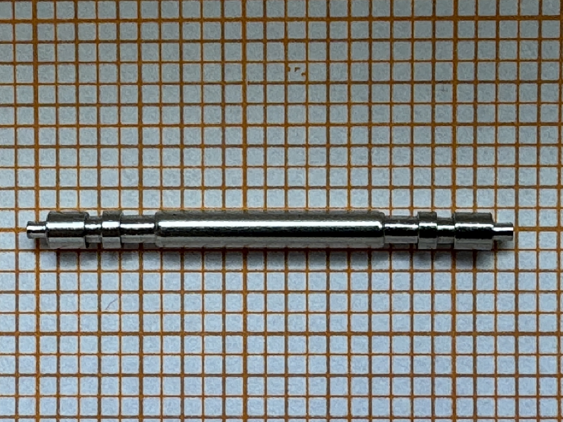 Metallischer Federsteg für Uhrenarmbänder.