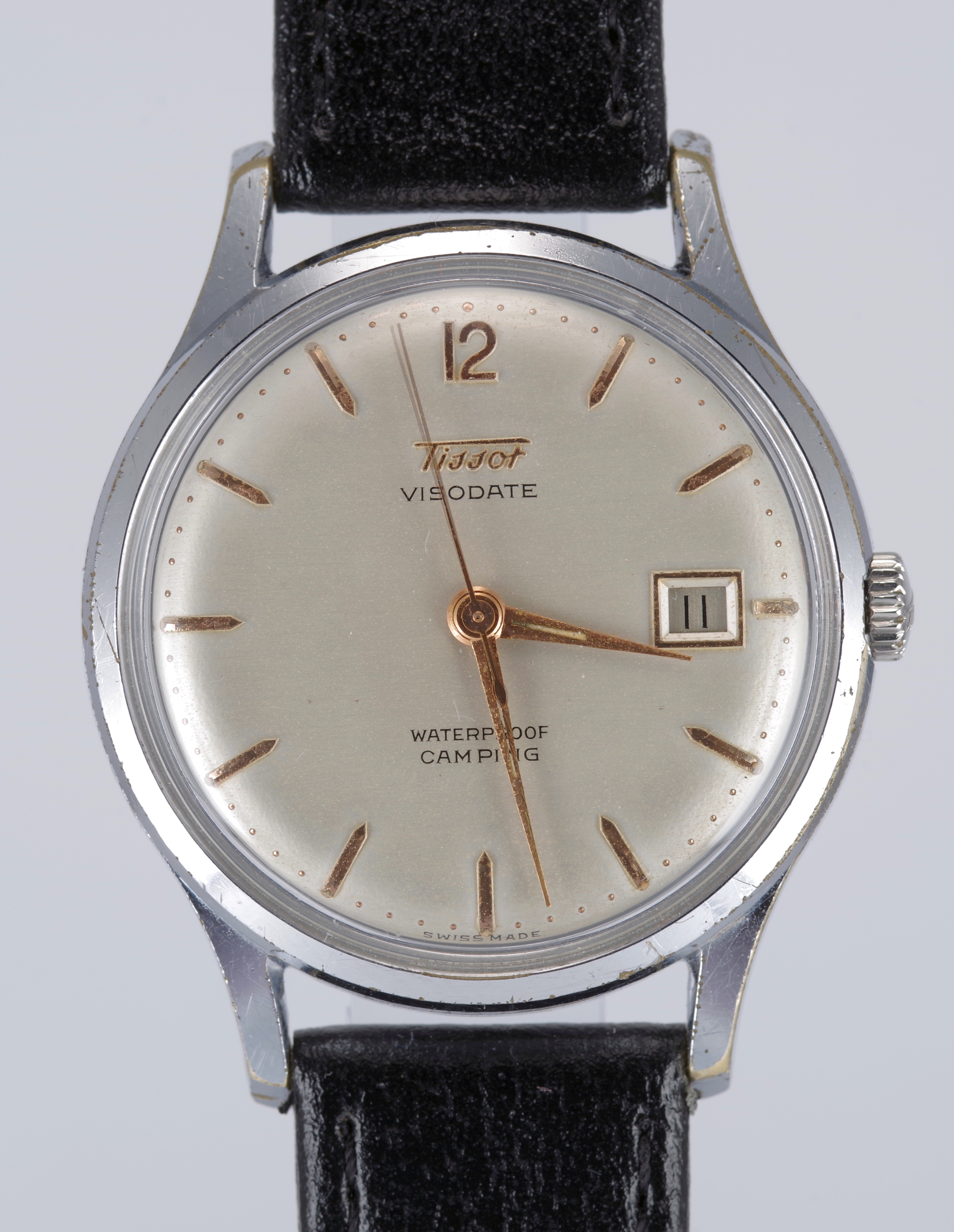 Vintage Herren Armbanduhr Tissot Camping Visodate 1957