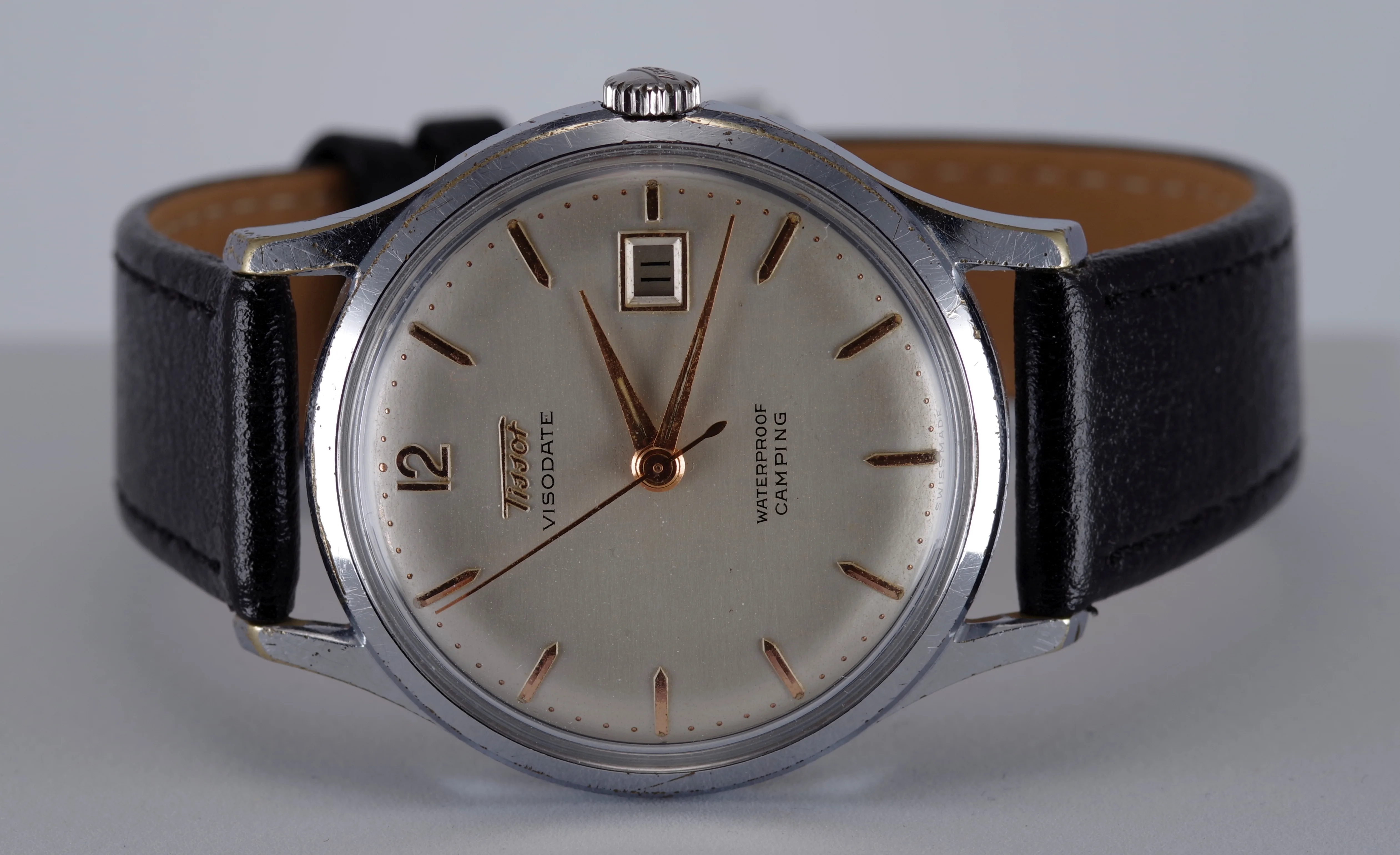 Vintage Herren Armbanduhr Tissot Camping Visodate 1957
