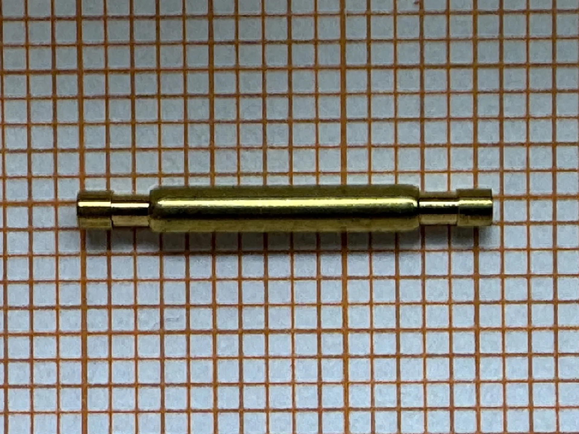 Goldfarbener Federsteg für Uhrenarmbänder.