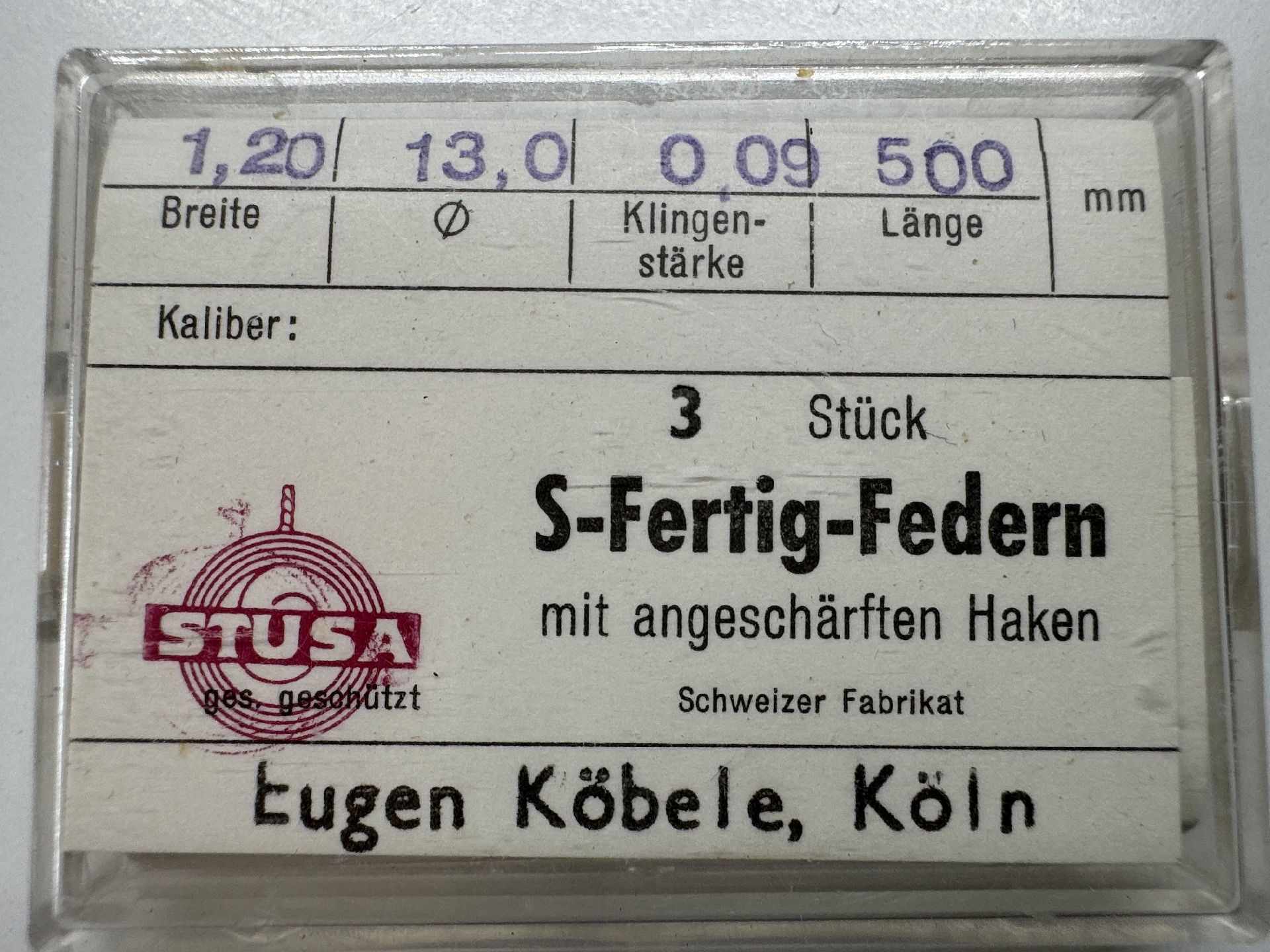 Zugfeder 1.20 x 13.0 x 0.09 x 500