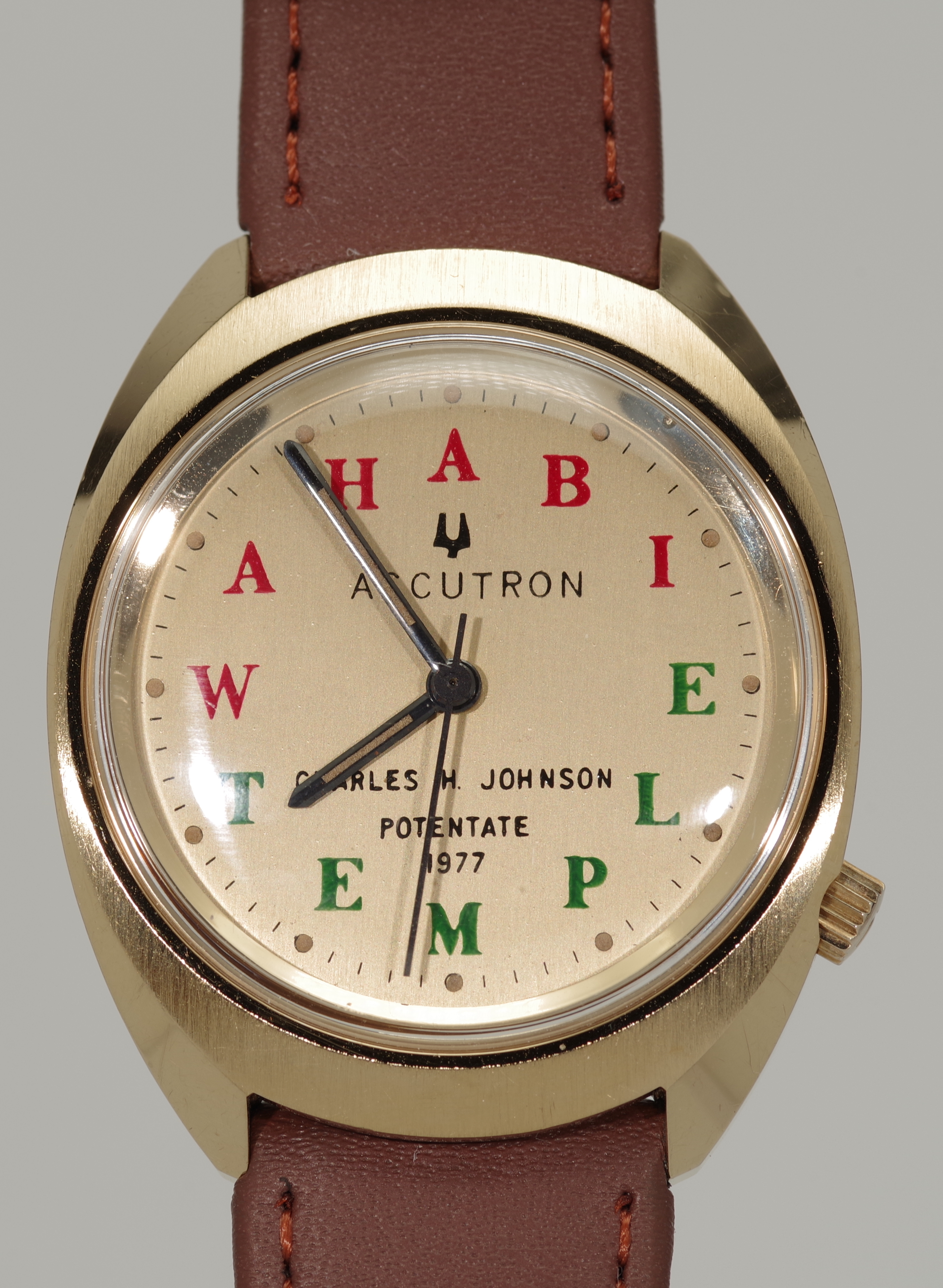 Herren Vintage Armbanduhr Bulova Accutron 219 Wahabi Temple 1977