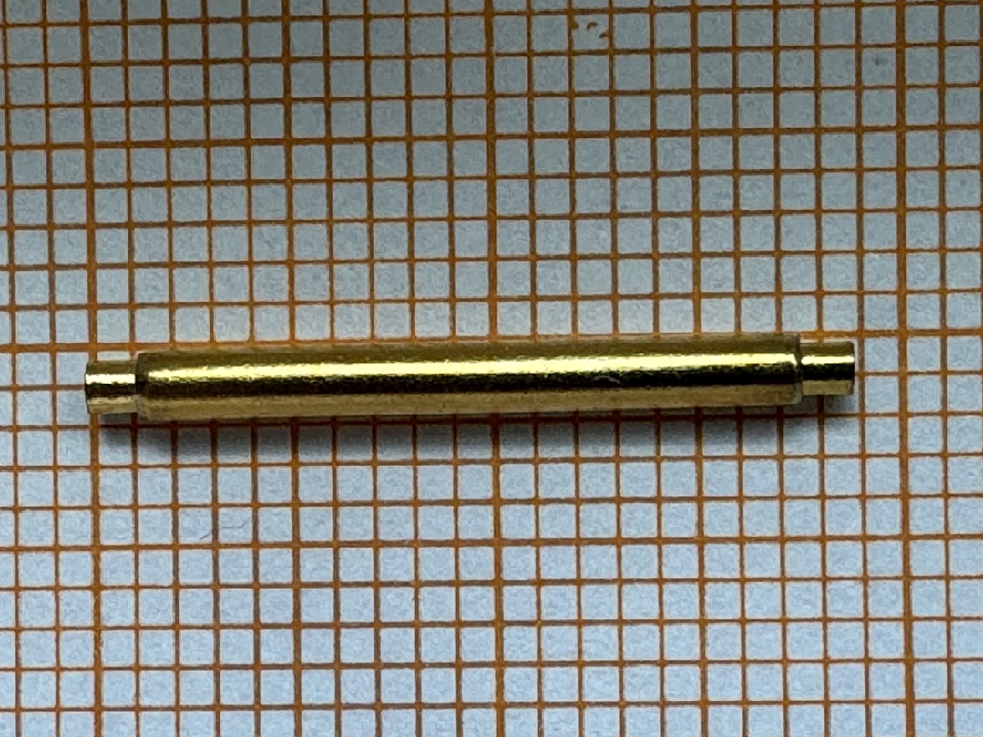 Goldfarbener Federsteg für Uhrenarmbänder.