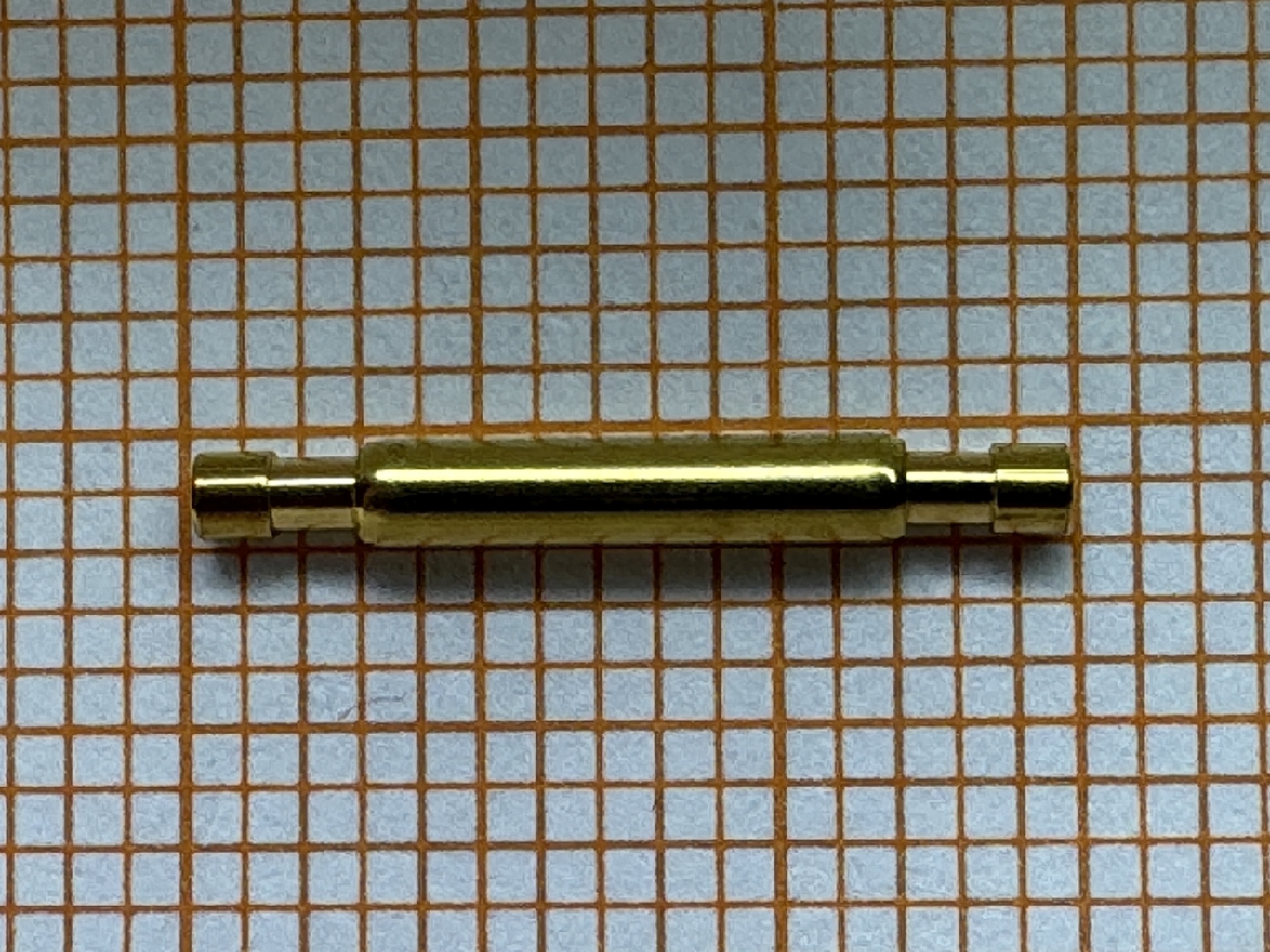 Goldfarbener Federsteg für Uhrenarmbänder.