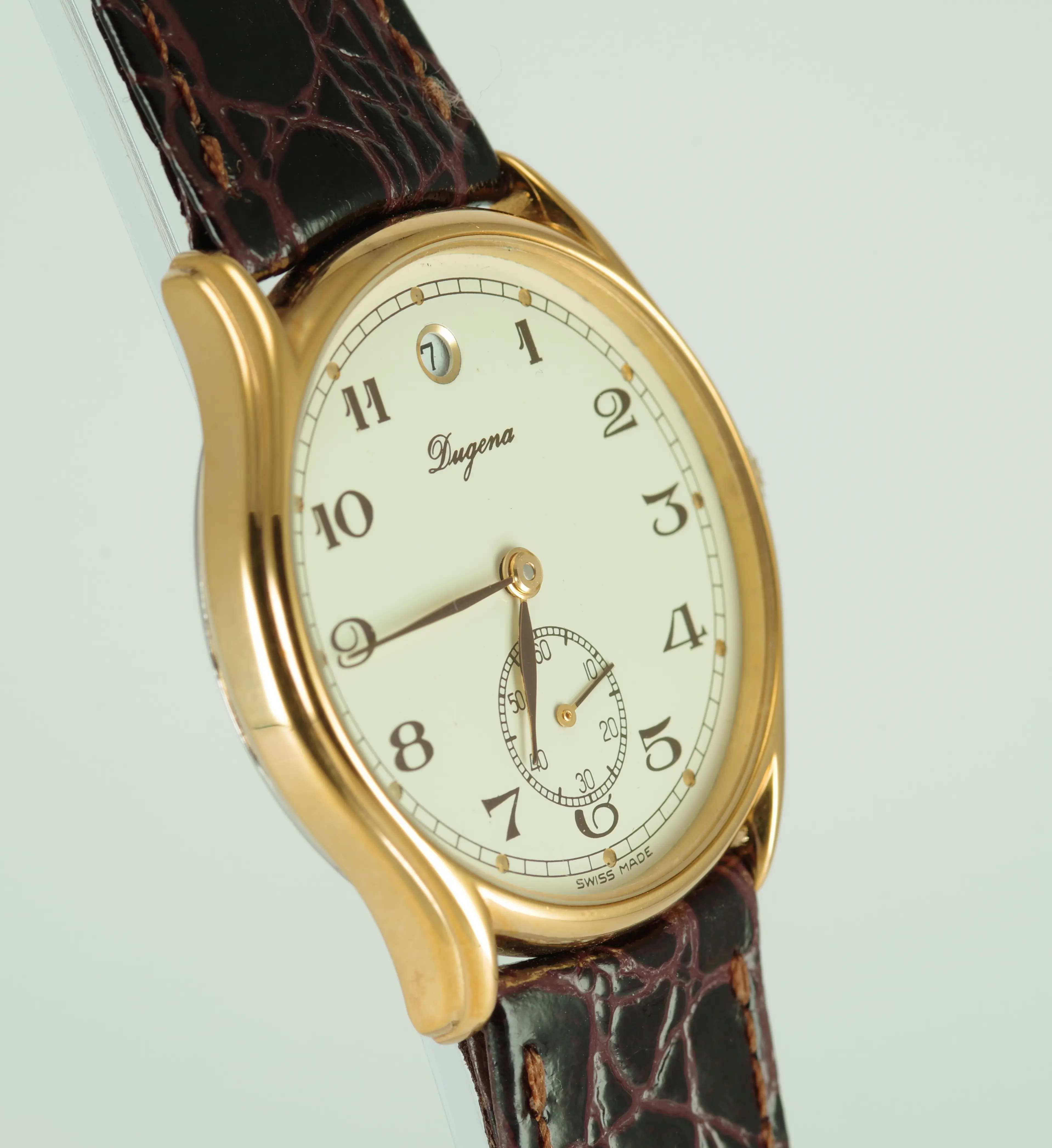 Dugena Vintage Handaufzug Unisex Datum bei 12 Uhr