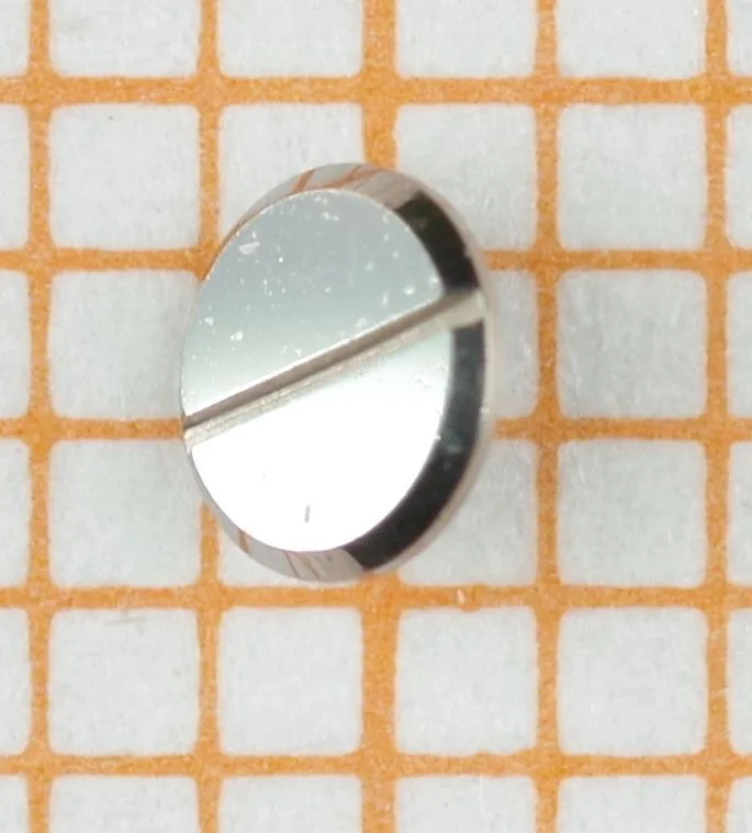 Gehäuseschraube Metall Runde, silberfarbene Gehäuseschraube aus Metall für Uhren.