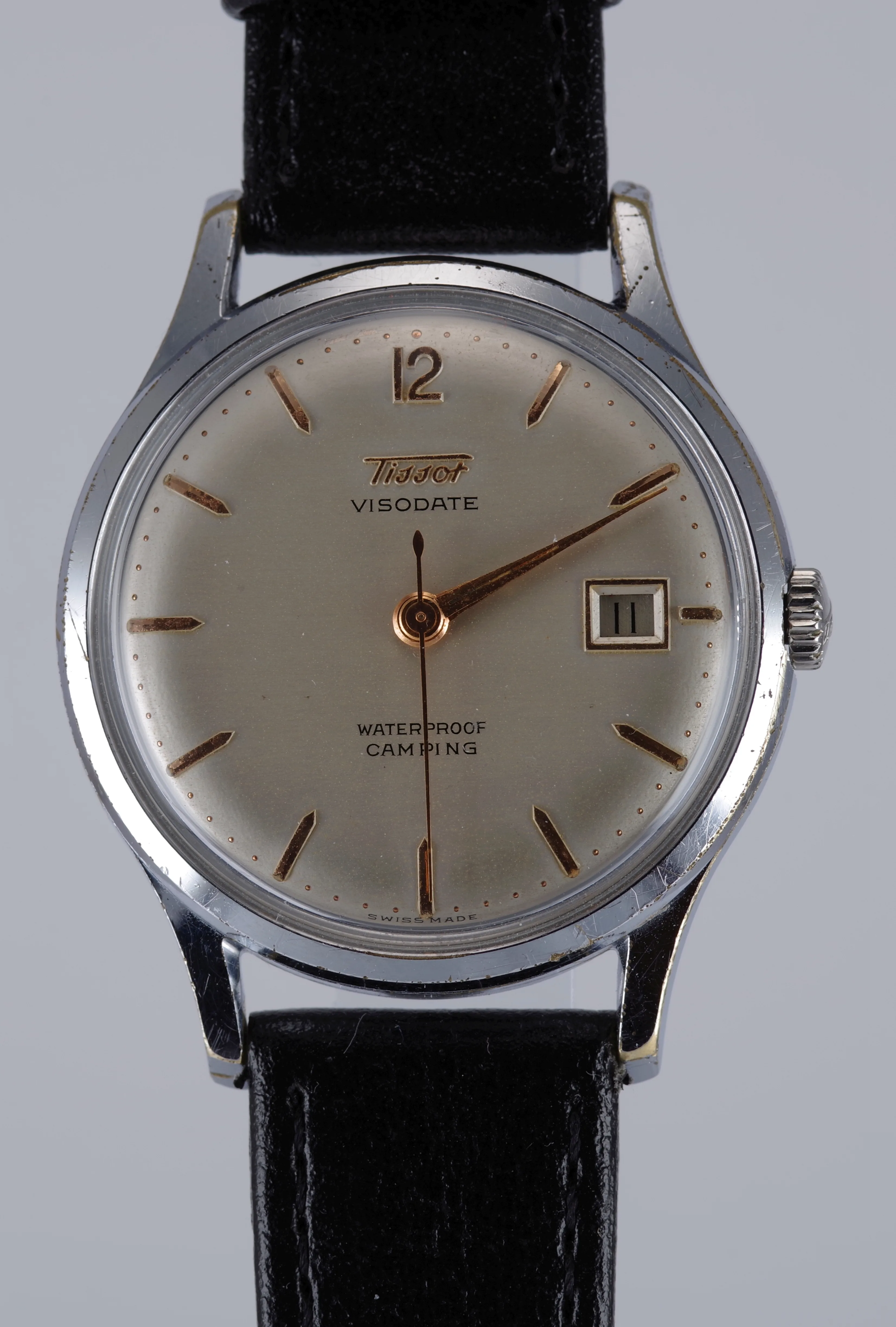 Vintage Herren Armbanduhr Tissot Camping Visodate 1957