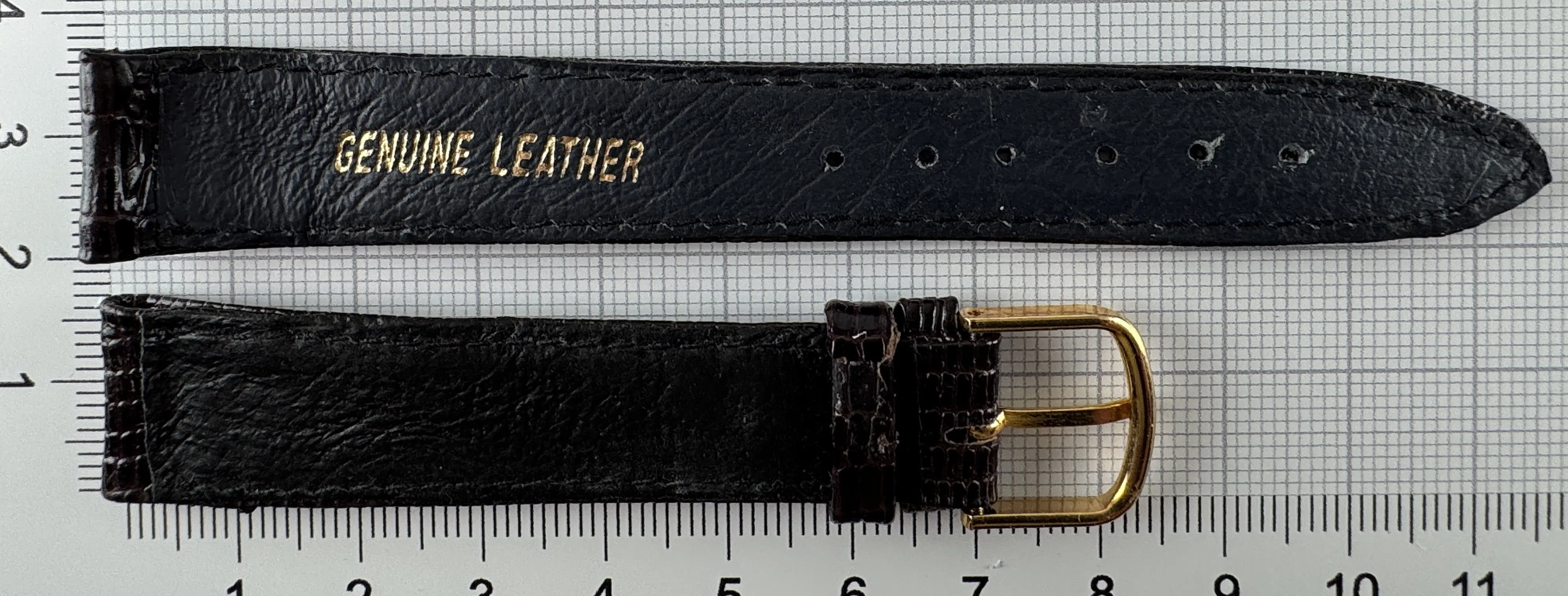 Uhrenarmband Leder 16mm braun - Echtleder - 14mm goldfarben Uhrenarmband Leder 16mm braun - Echtleder - 14mm goldfarben