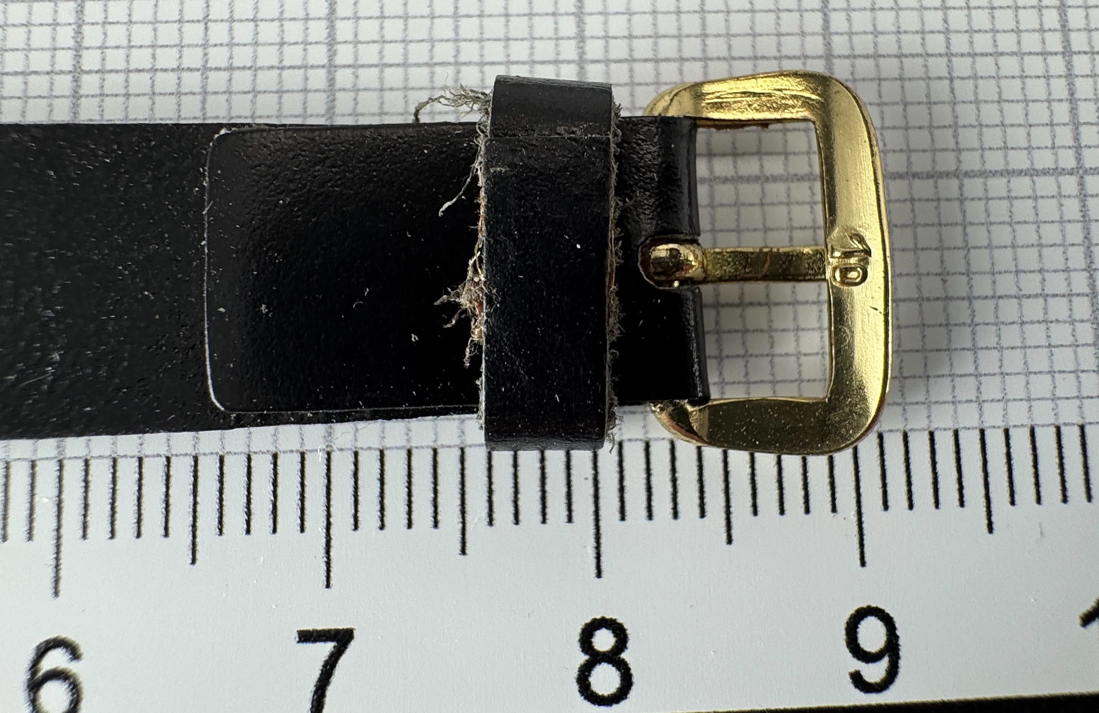 Uhrenarmband 12mm schwarz Kunstleder für feste Stege zum Kleben Uhrenarmband 12mm schwarz Kunstleder für feste Stege zum Kleben