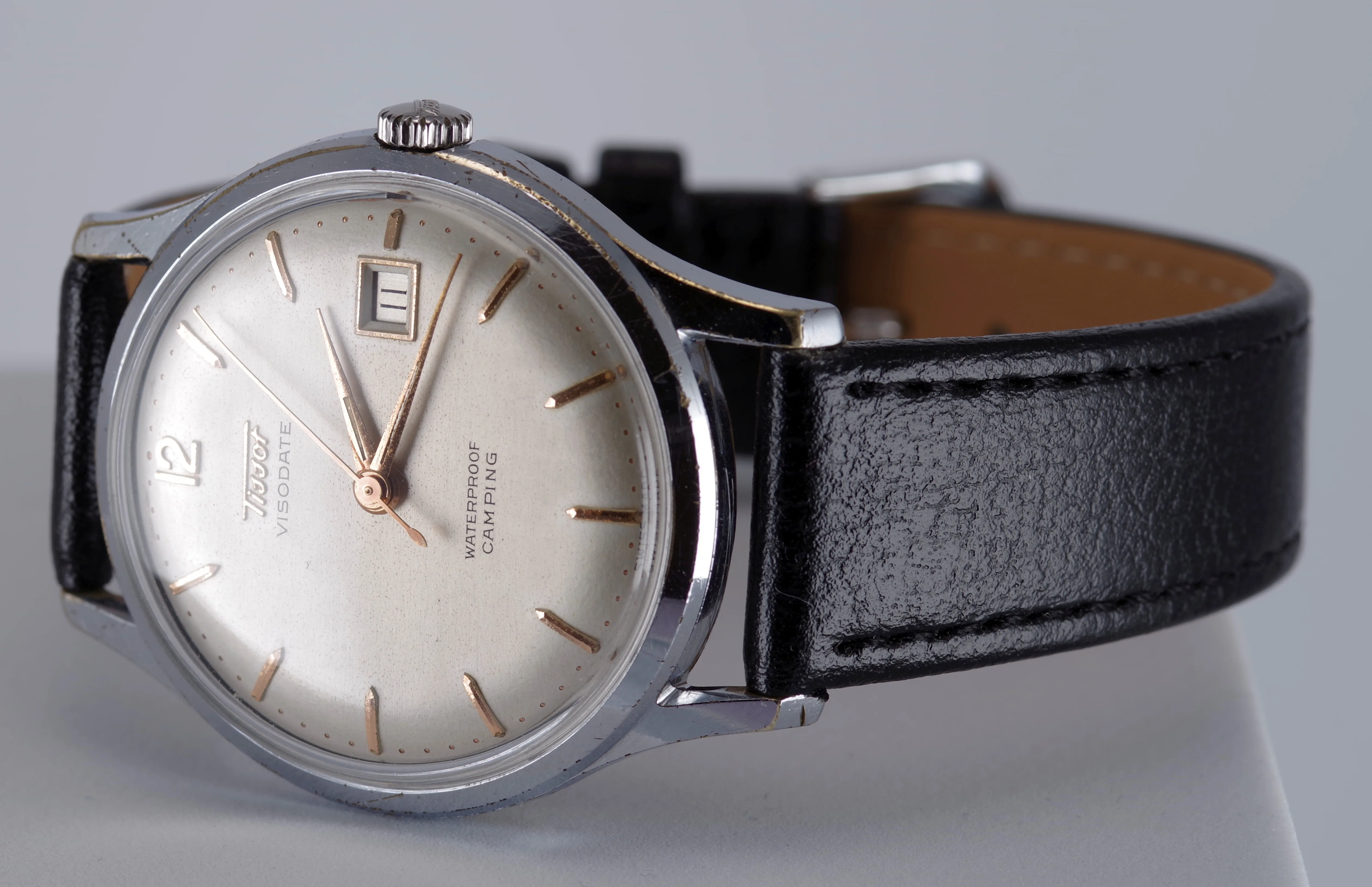 Vintage Herren Armbanduhr Tissot Camping Visodate 1957