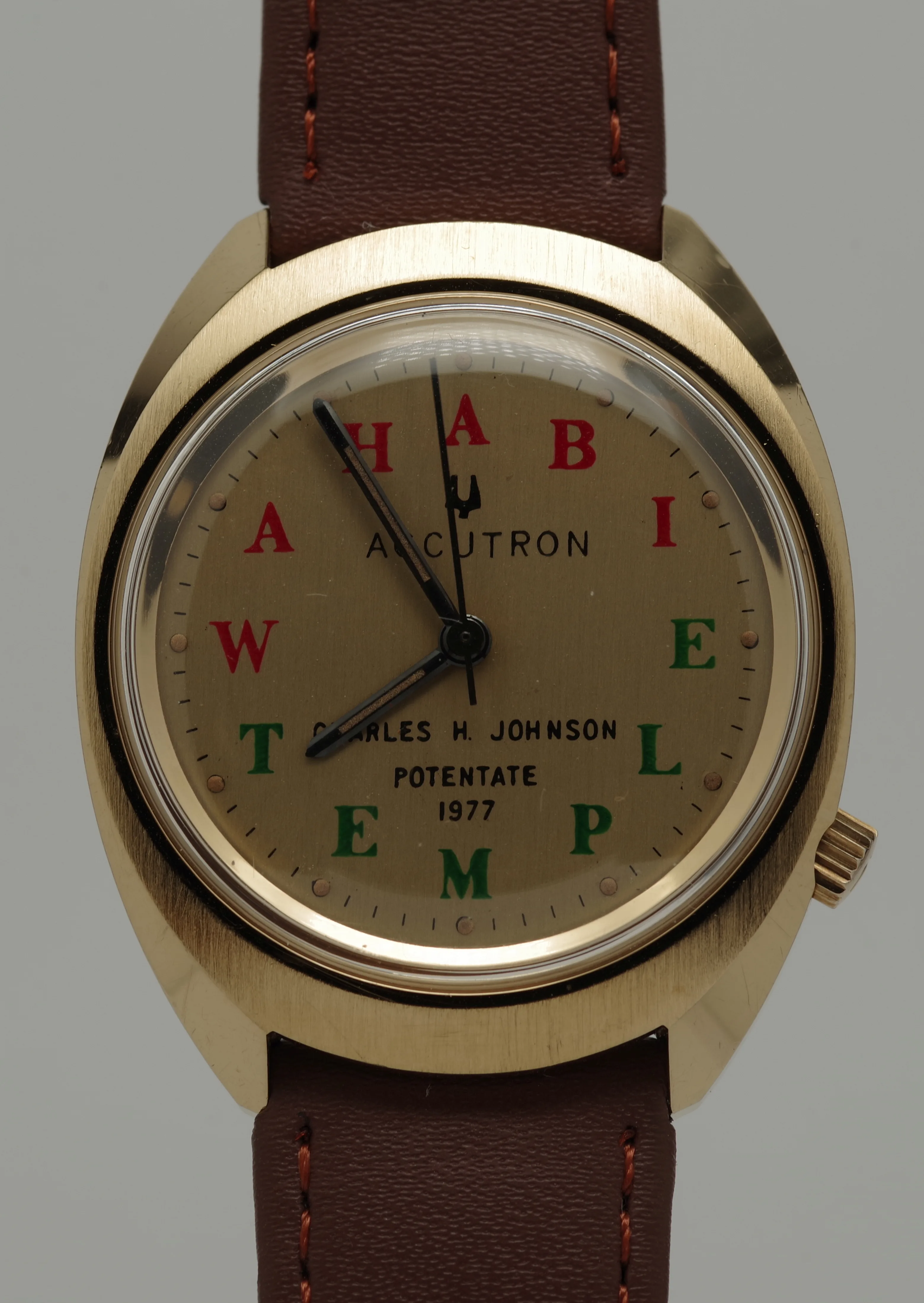 Herren Vintage Armbanduhr Bulova Accutron 219 Wahabi Temple 1977