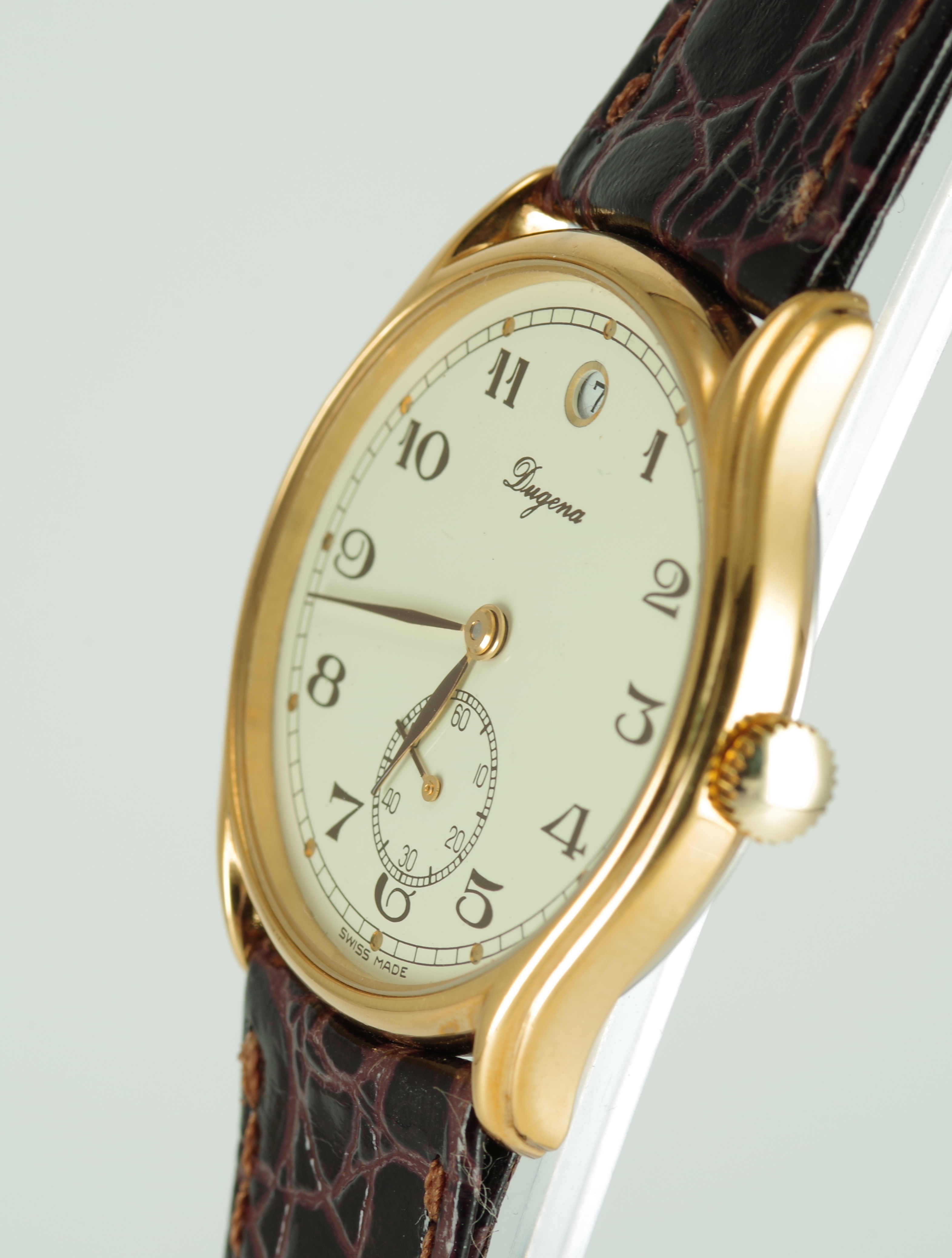 Dugena Vintage Handaufzug Unisex Datum bei 12 Uhr