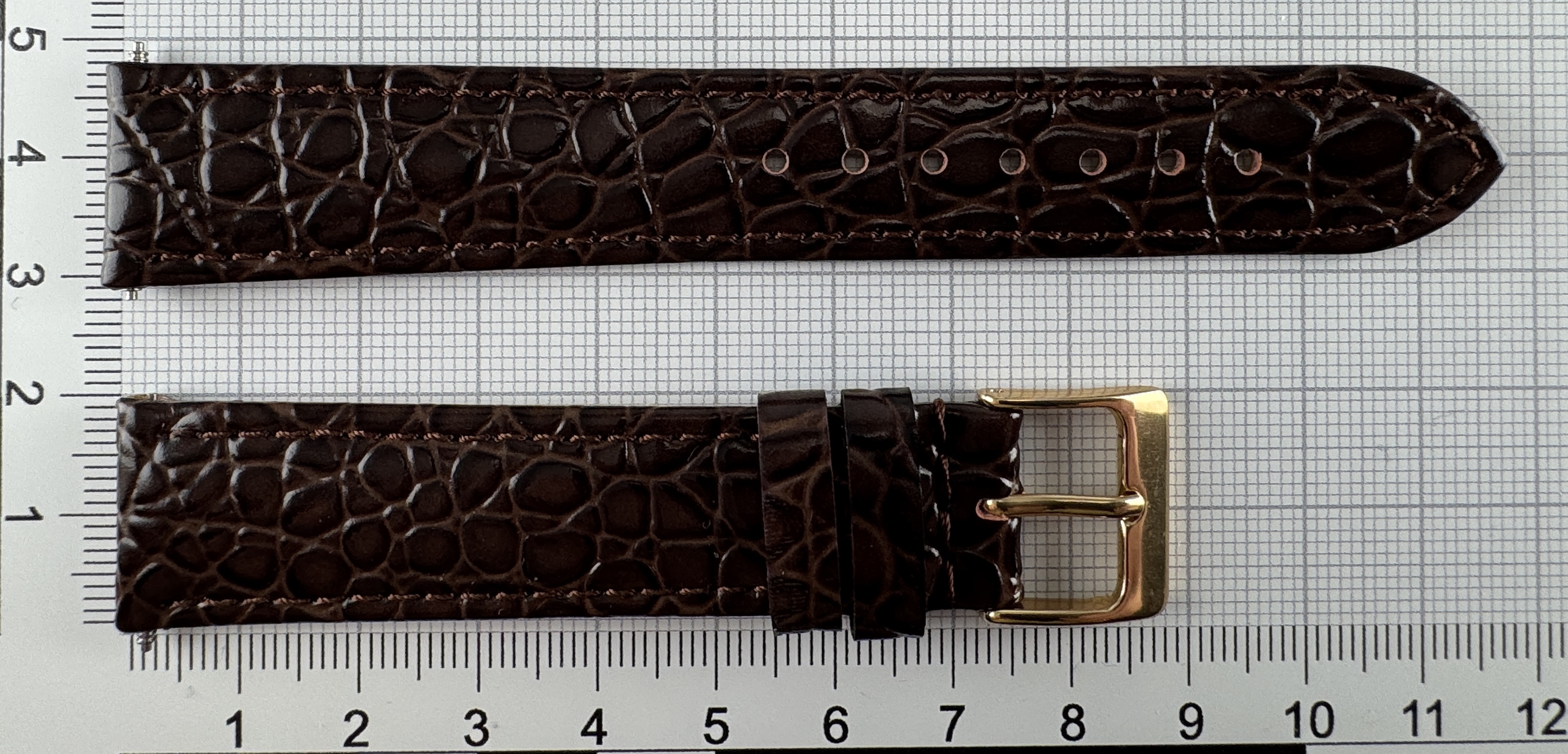 Uhrenarmband Kalbsleder Struktur Krokodil antiallergisch