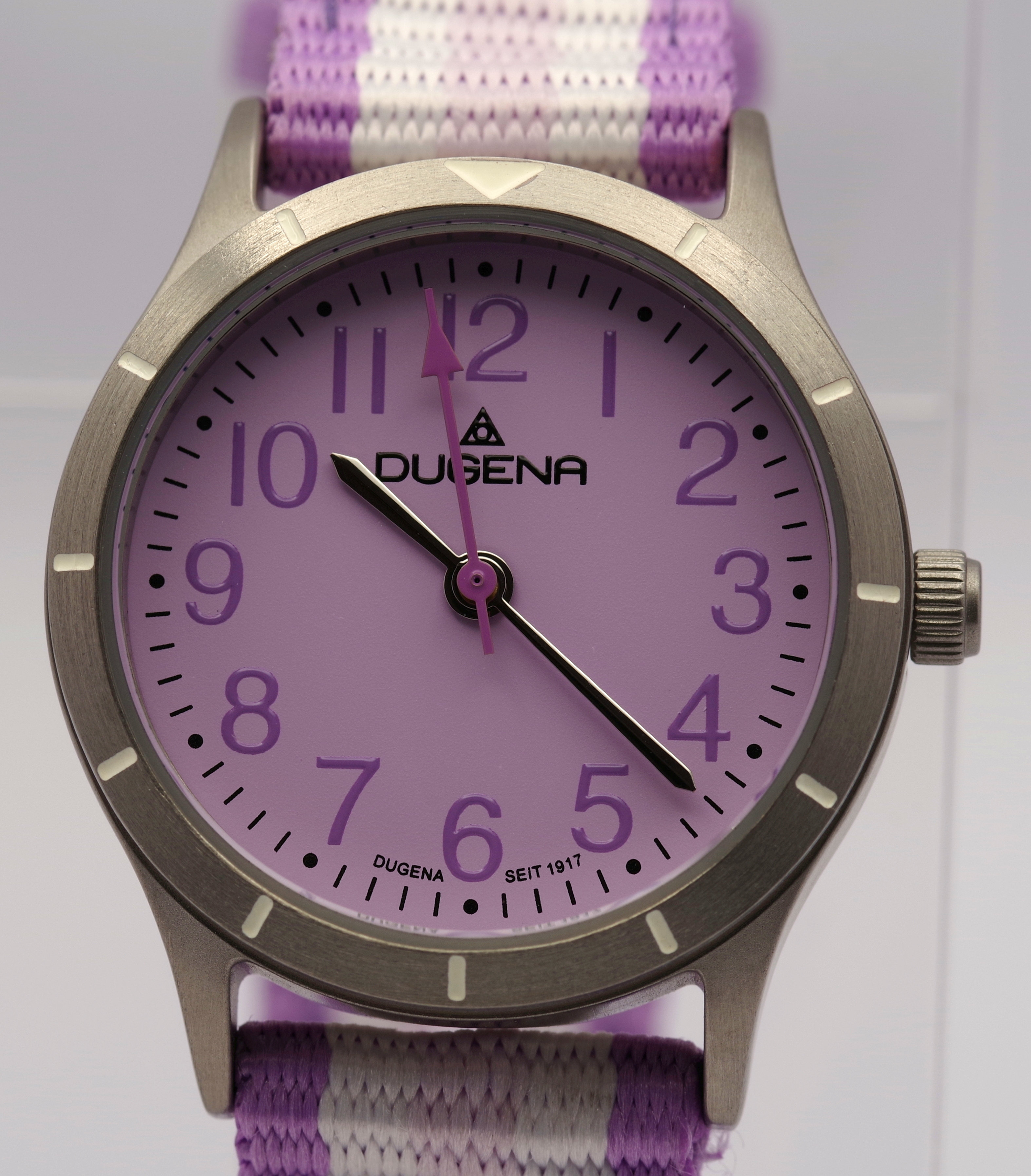 Dugena Kinder-Armbanduhr – Adventure Kidz für Mädchen (Lila/Weiß) - Einschulung