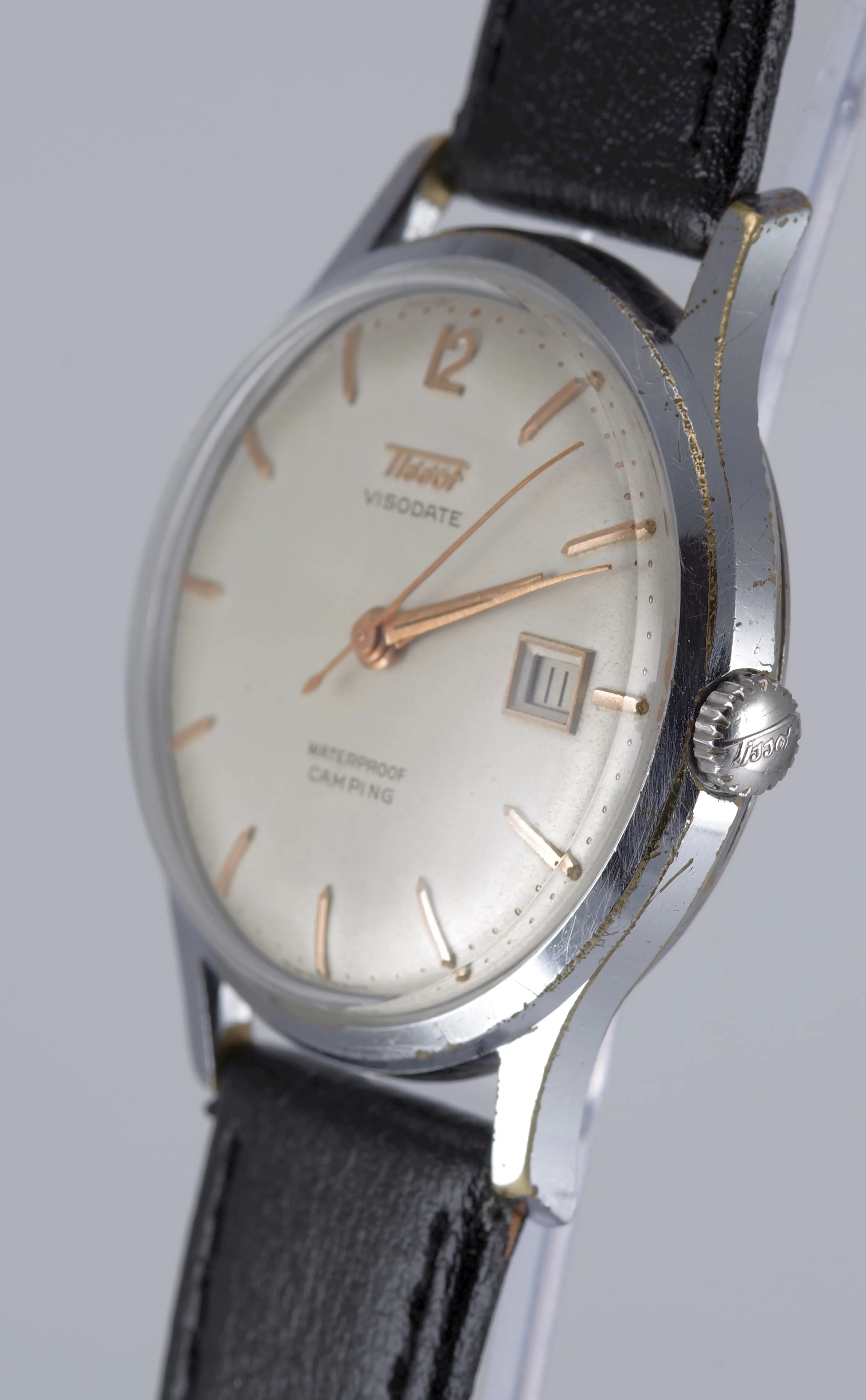 Vintage Herren Armbanduhr Tissot Camping Visodate 1957