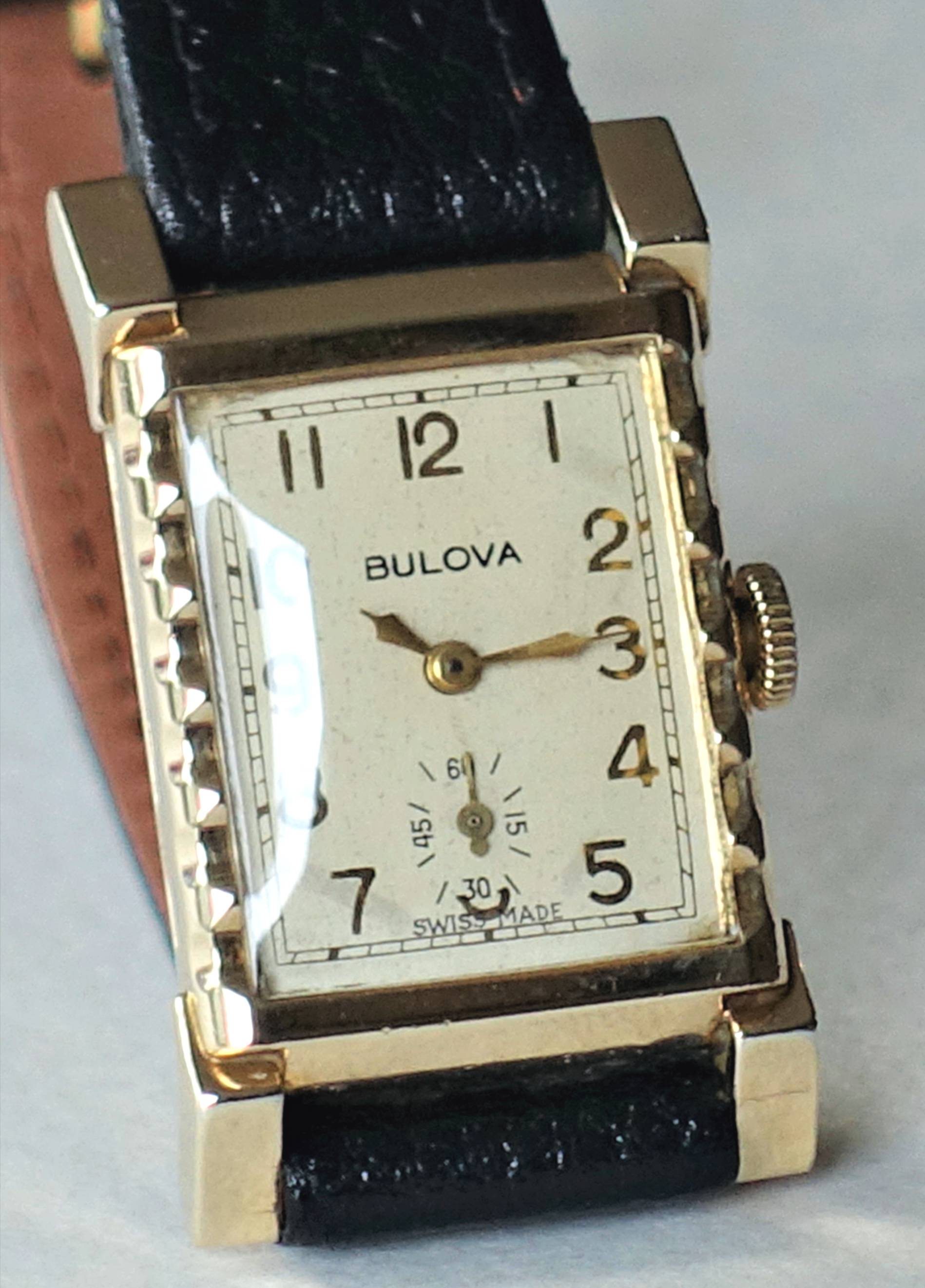 Elegante Bulova Herrenarmbanduhr von 1953 mit Kaliber 8BA