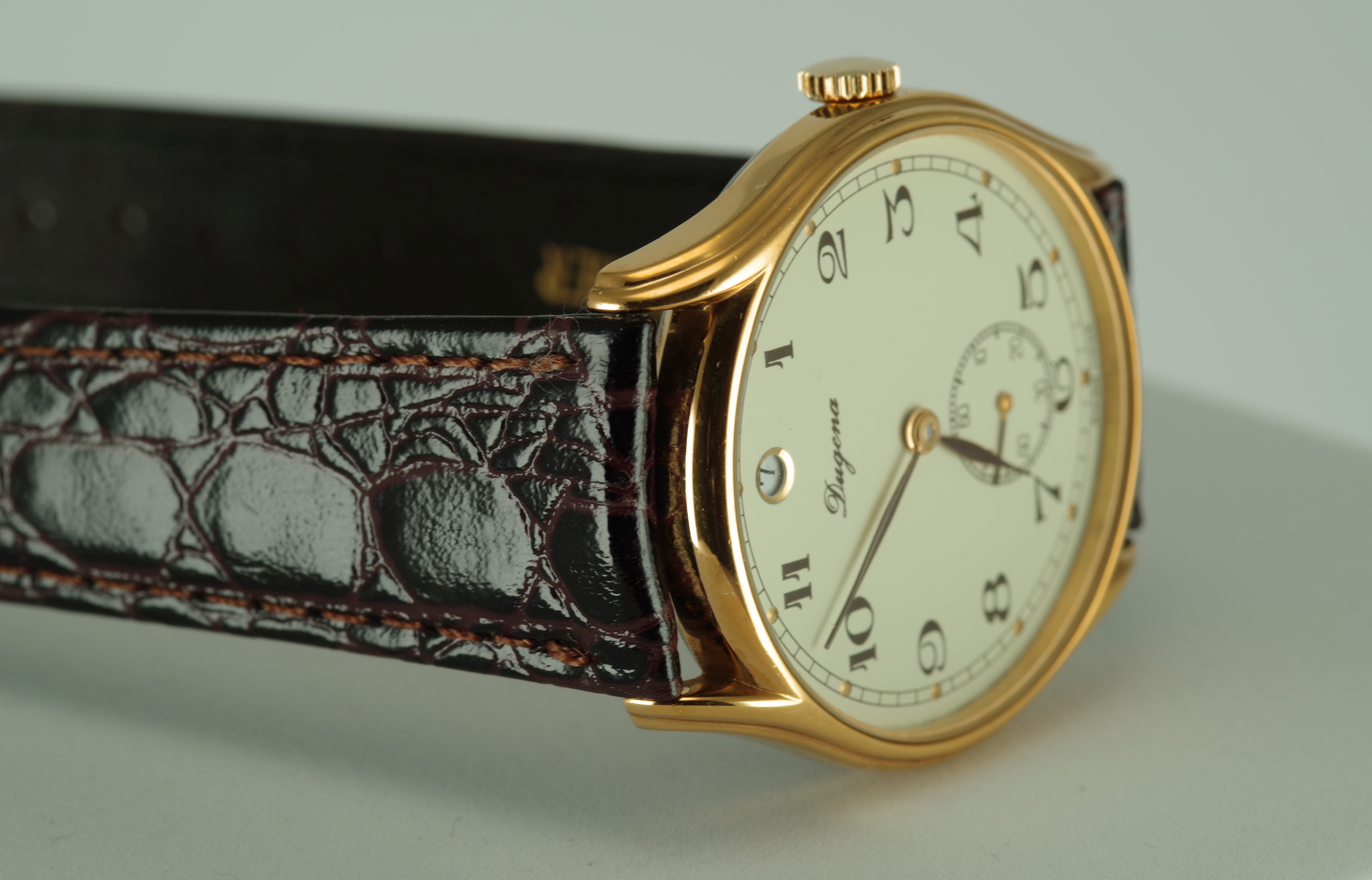 Dugena Vintage Handaufzug Unisex Datum bei 12 Uhr