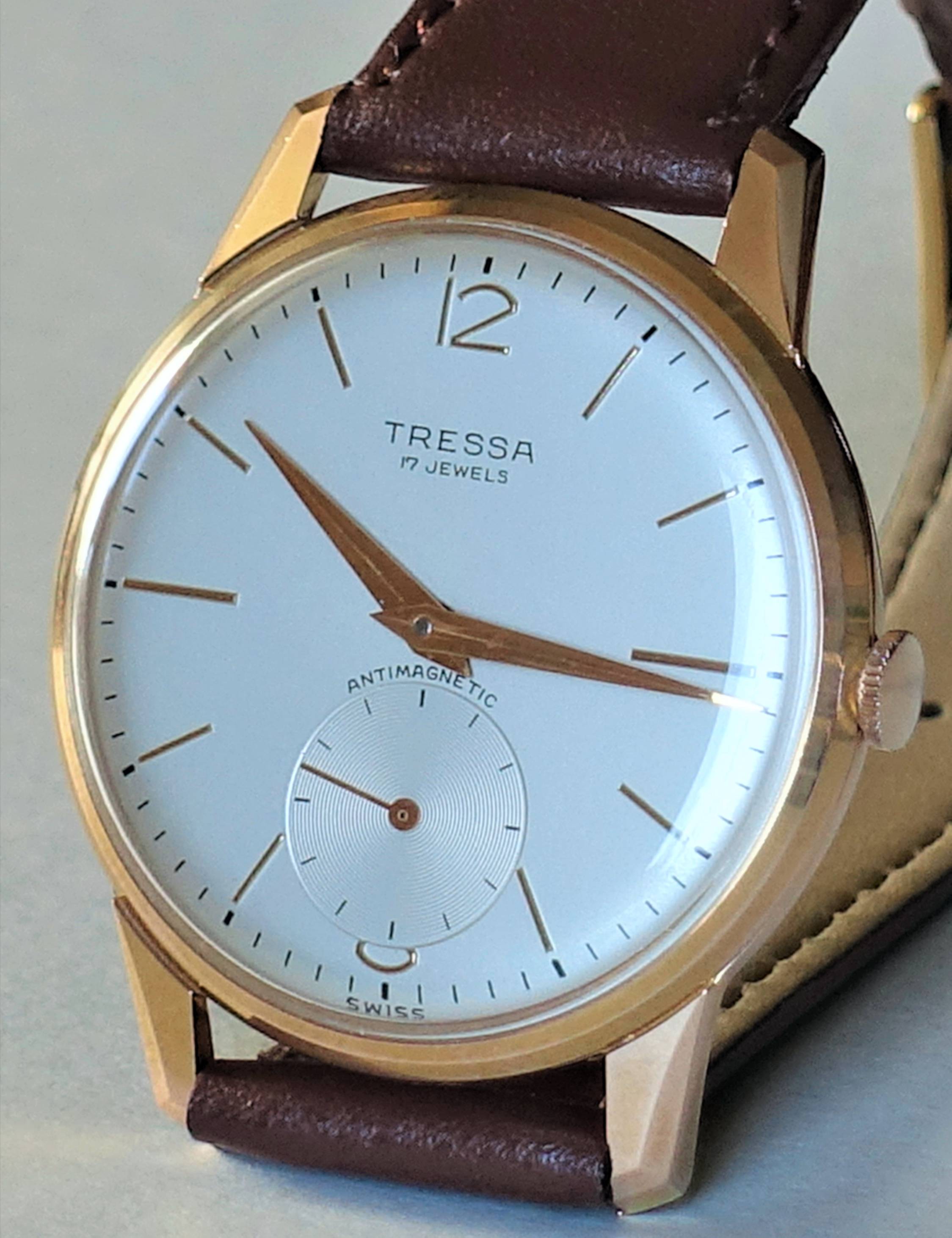 Elegante Tressa Vintage-Armbanduhr mit AS 1130 Handaufzugswerk – Stilvolle Schlichtheit der 60er Jahre