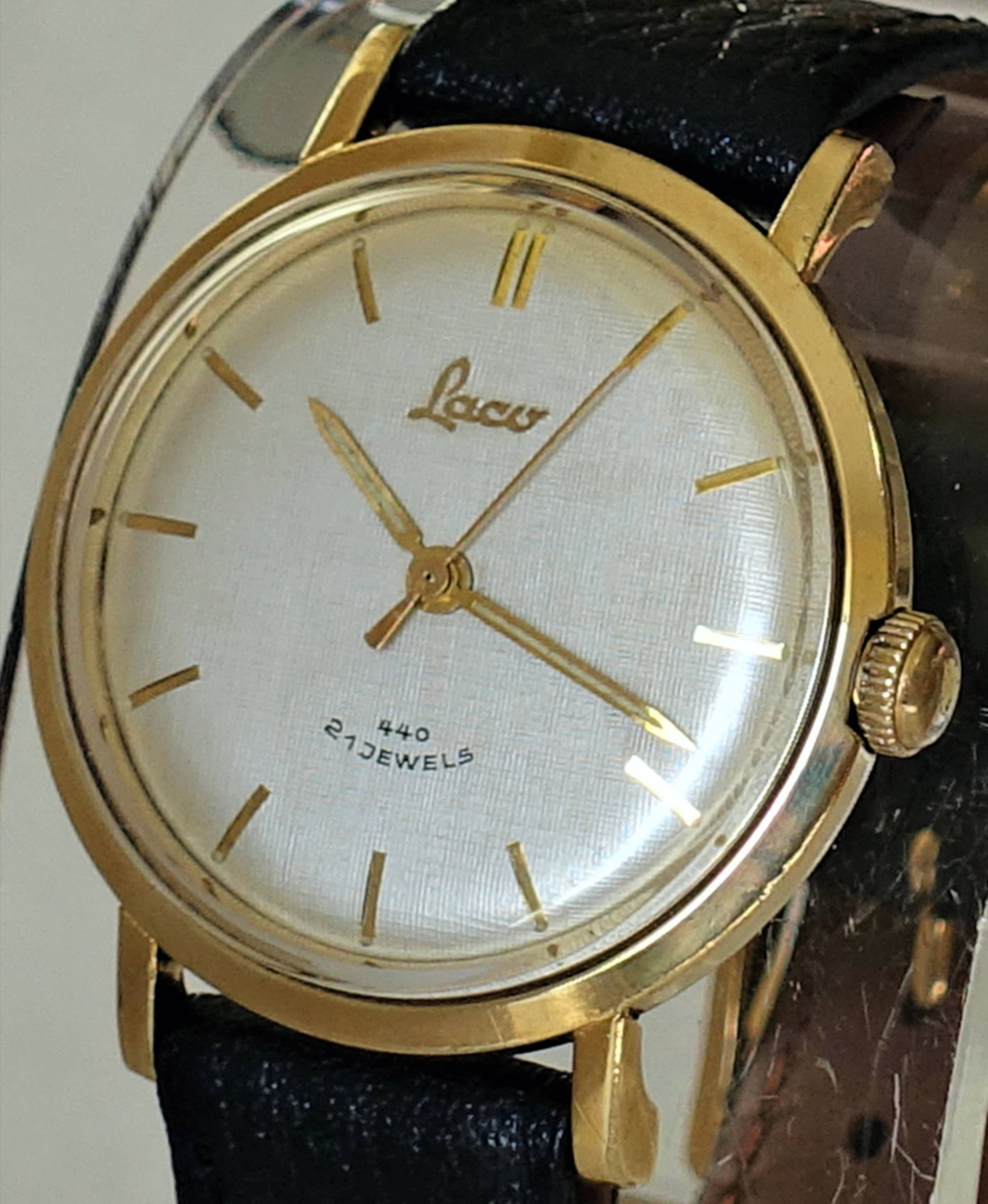 Elegante Laco Vintage-Armbanduhr mit Durowe 440 Kaliber – 21 Jewels