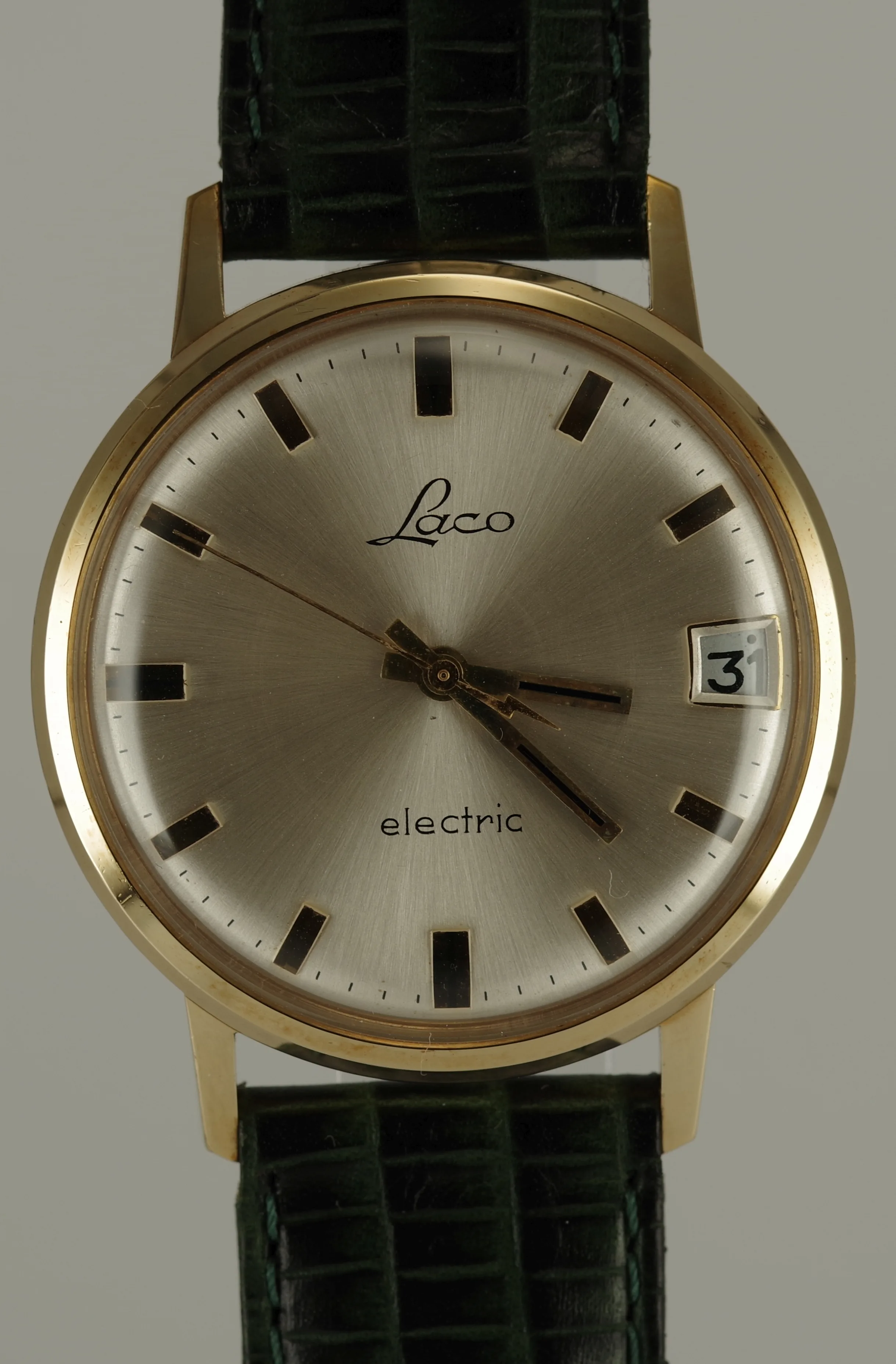 Seltene LACO Electric - Sonnenschliff mit 12 Stunden Datum Seltene LACO Electric - Sonnenschliff mit 12 Stunden Datum