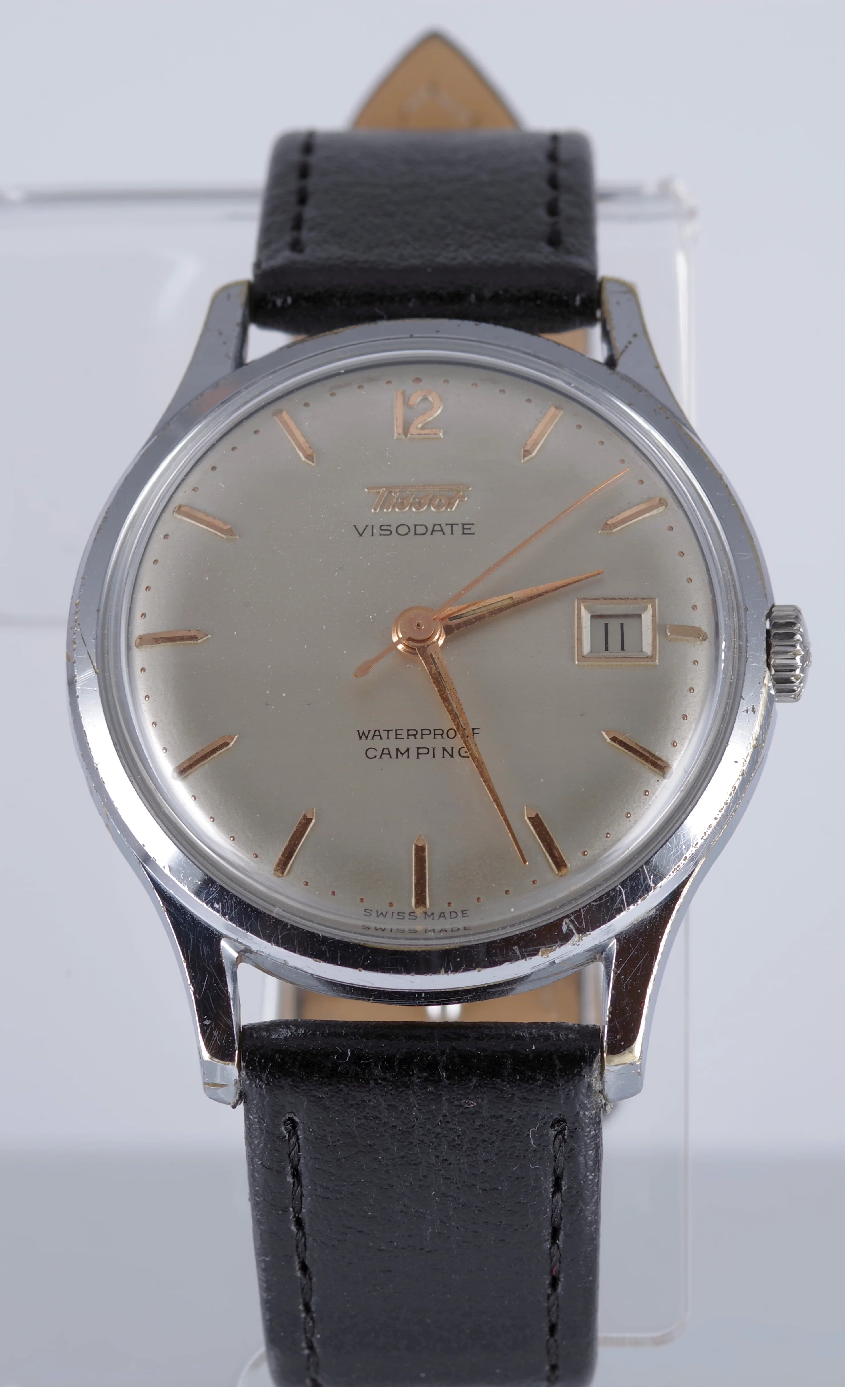 Vintage Herren Armbanduhr Tissot Camping Visodate 1957