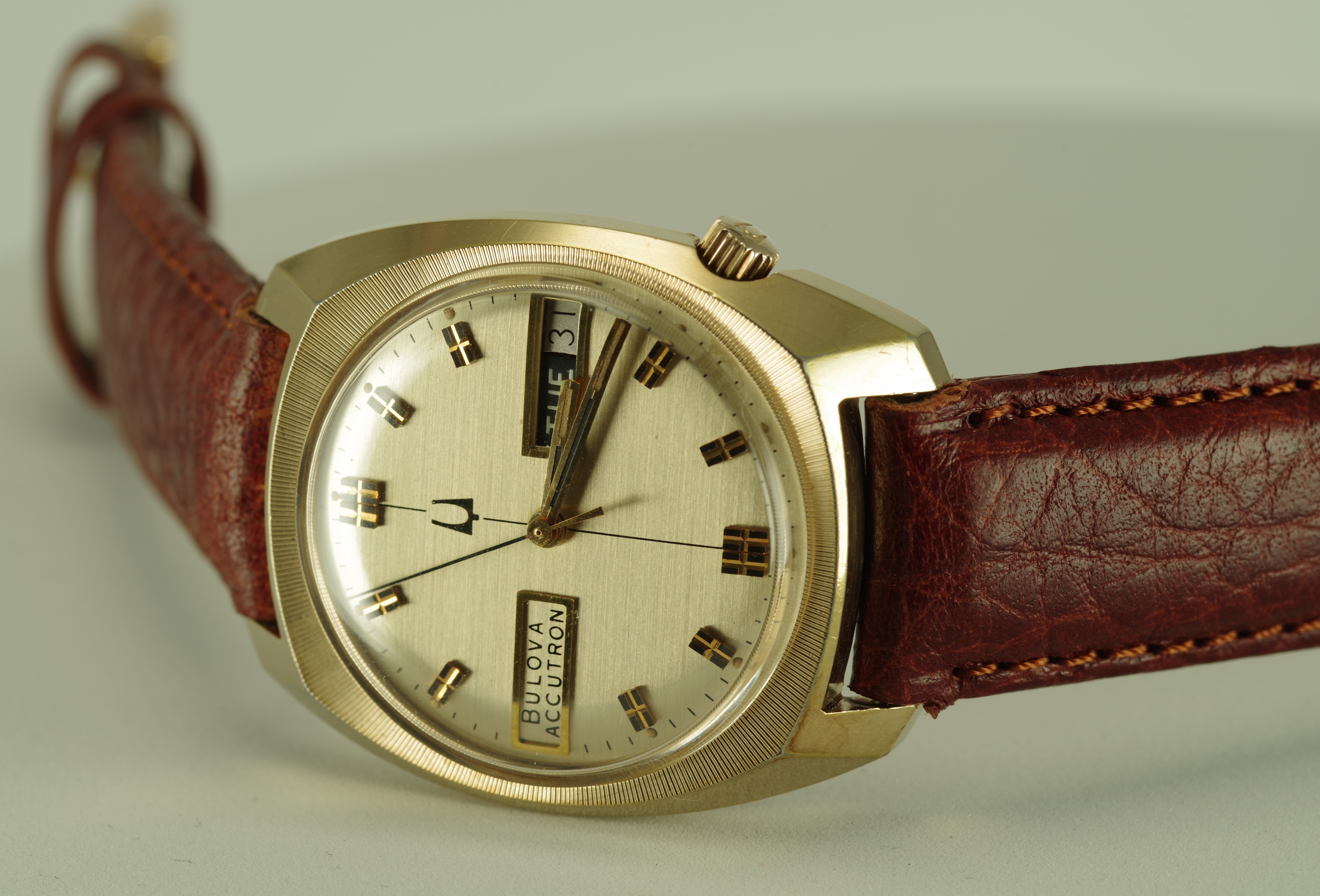 Bulova Accutron Day Date Herren Armbanduhr 1976 Top