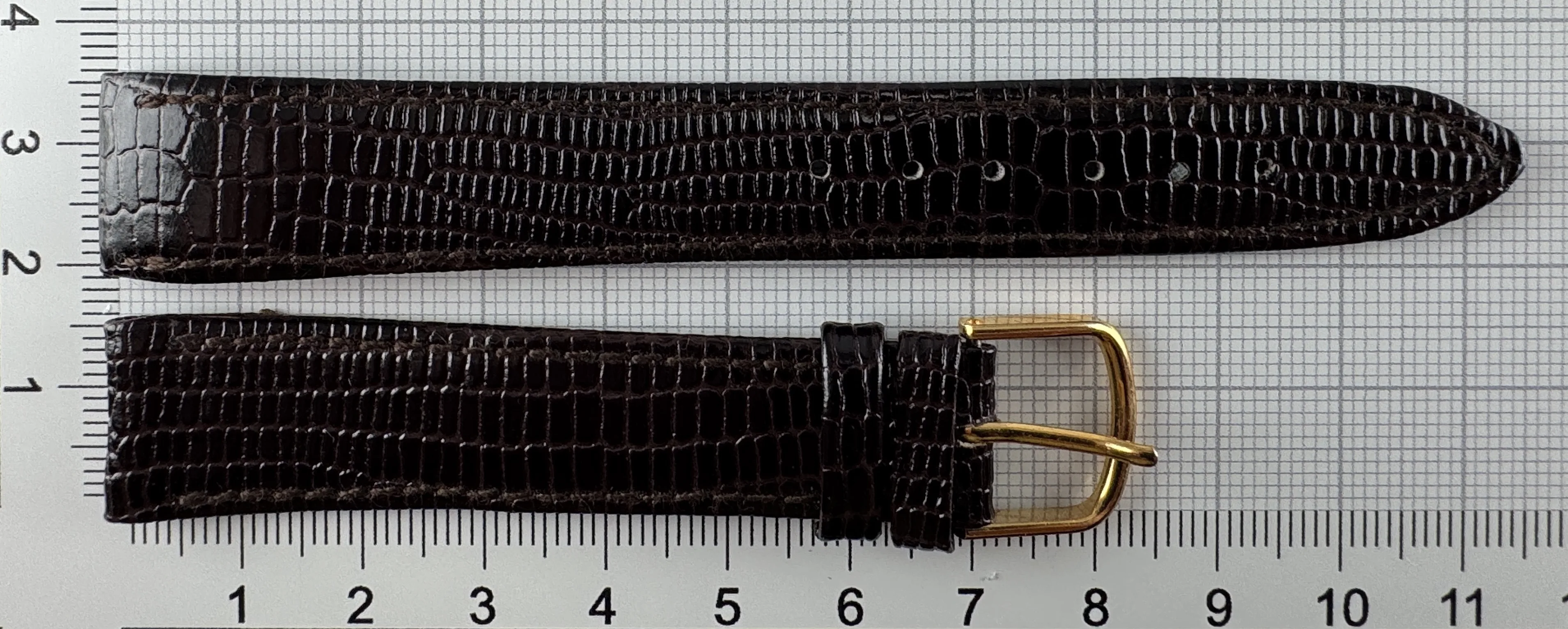 Uhrenarmband Leder 16mm braun - Echtleder - 14mm goldfarben Uhrenarmband Leder 16mm braun - Echtleder - 14mm goldfarben