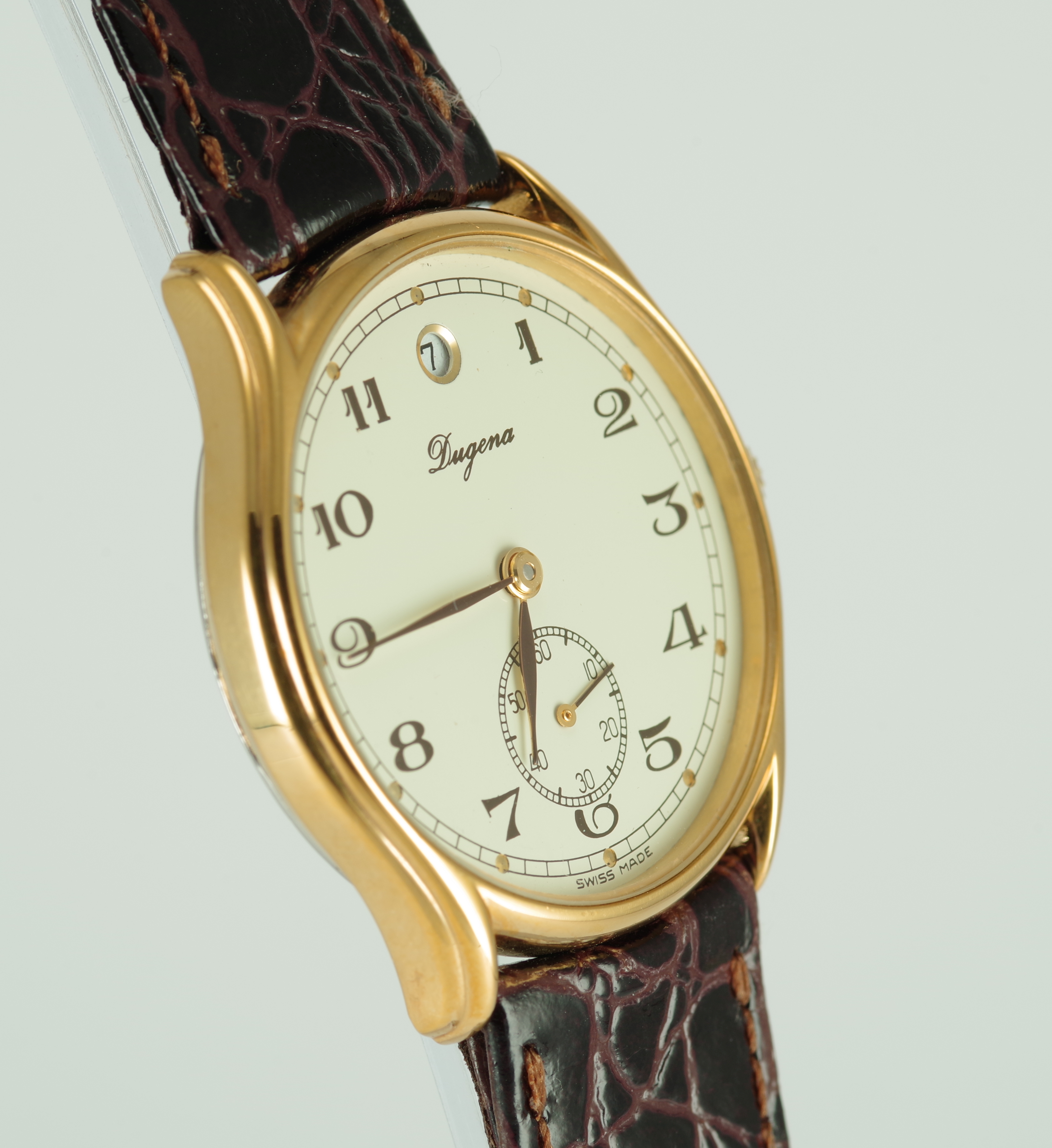 Dugena Vintage Handaufzug Unisex Datum bei 12 Uhr
