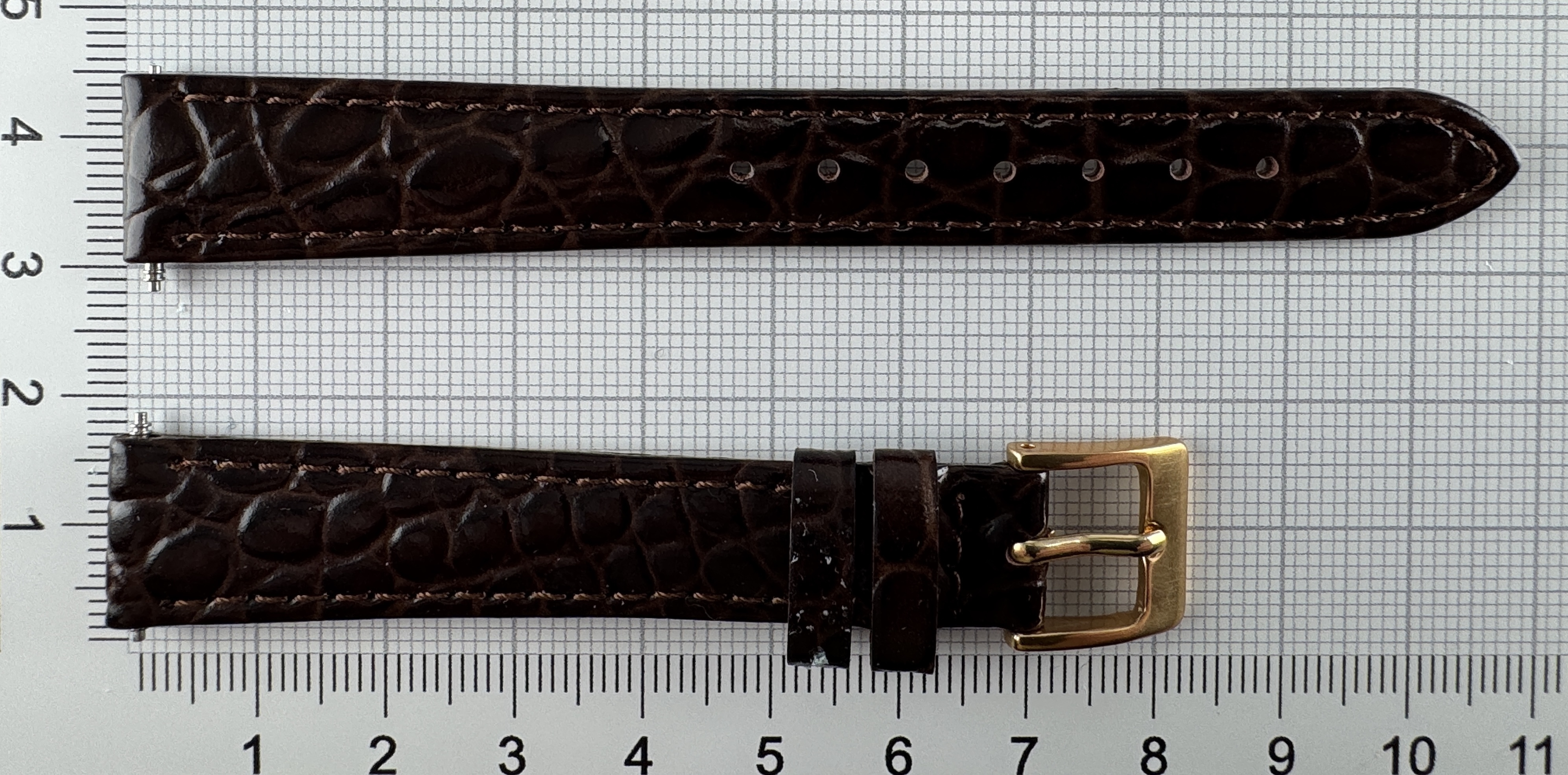 Uhrenarmband Kalbsleder Struktur Krokodil antiallergisch