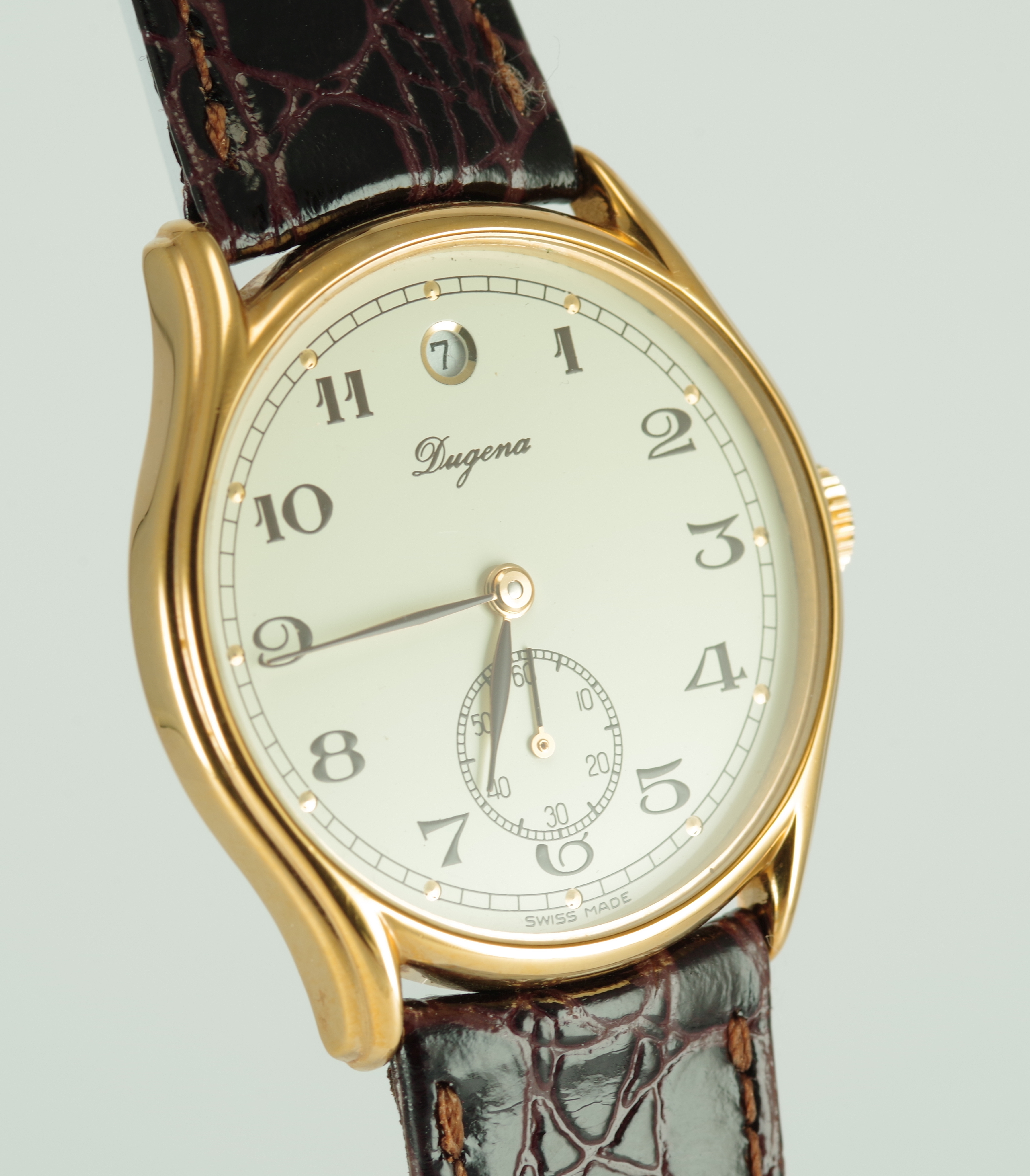 Dugena Vintage Handaufzug Unisex Datum bei 12 Uhr