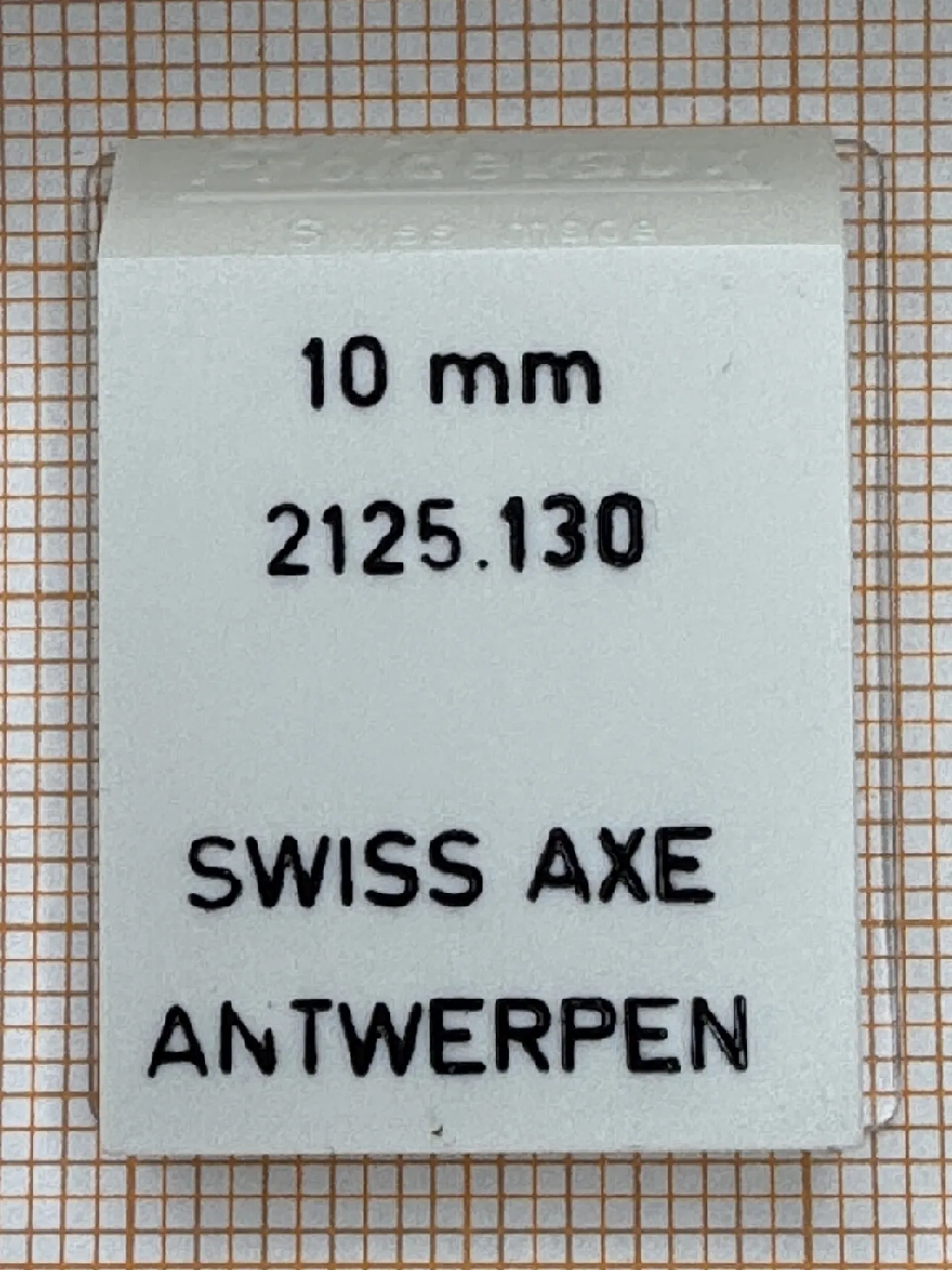 Federsteg 10 mm Weißer Kunststoffbeutel mit einem 10 Millimeter Federsteg für Uhren.