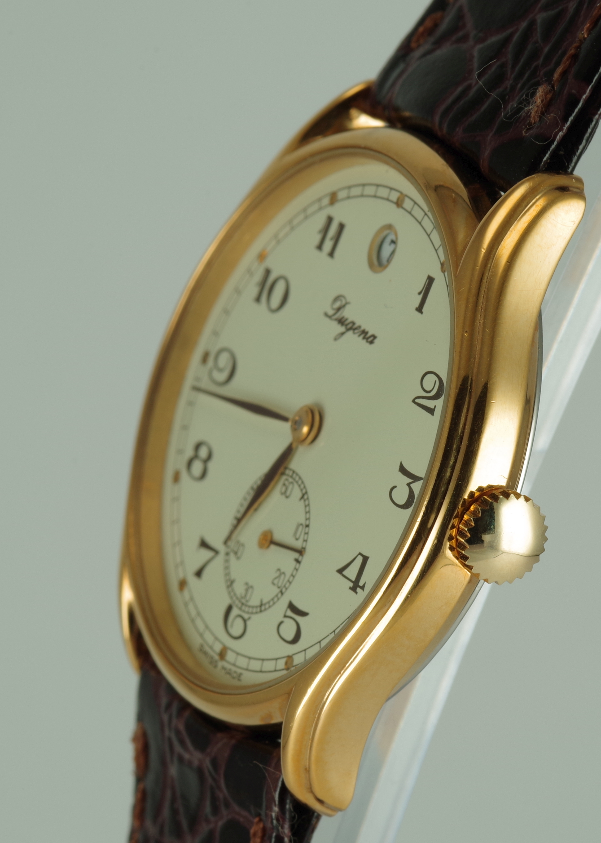 Dugena Vintage Handaufzug Unisex Datum bei 12 Uhr